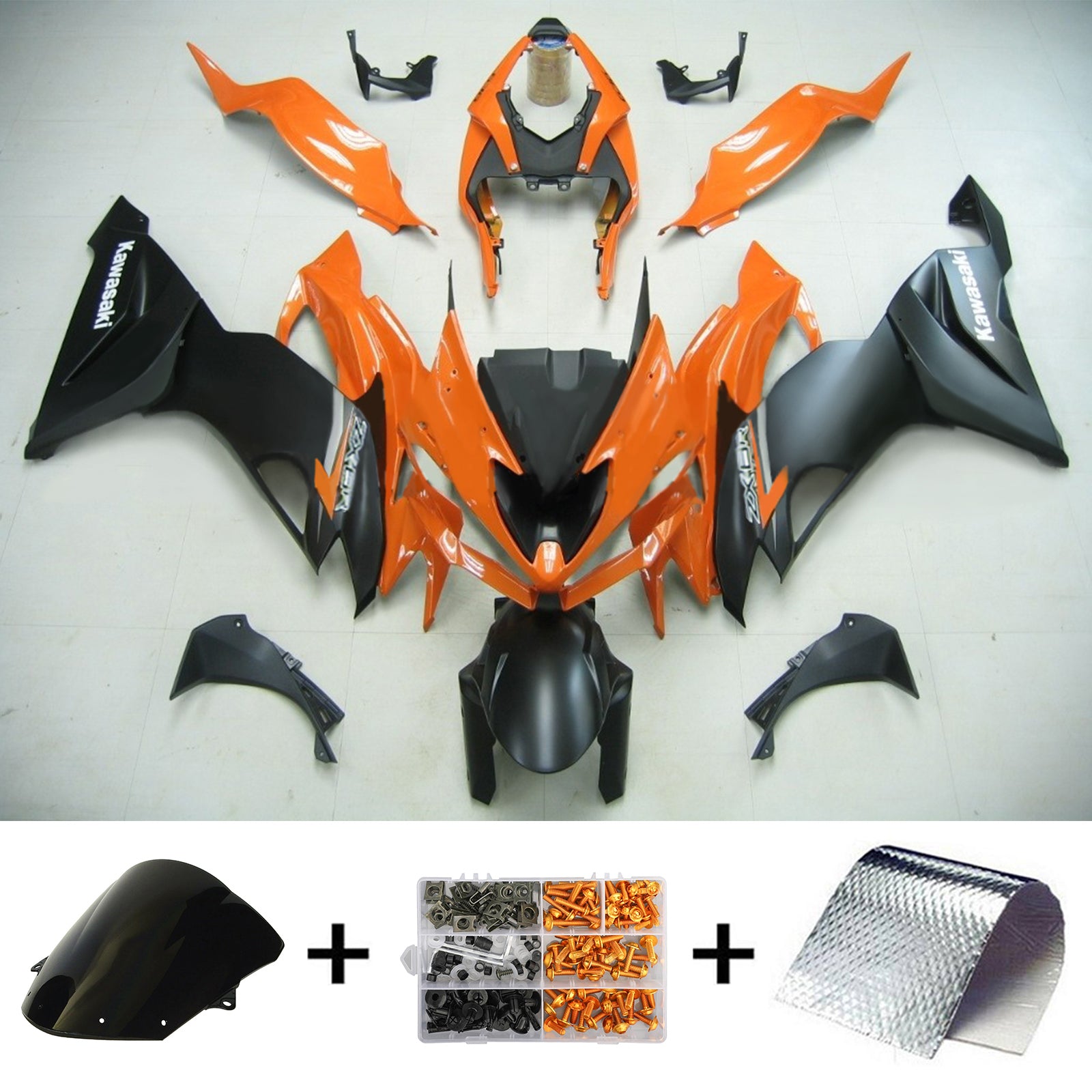 2019-2022 Kawasaki ZX6R Amotopart Injection Fairing Kit Bodywork Plastic ABS #105