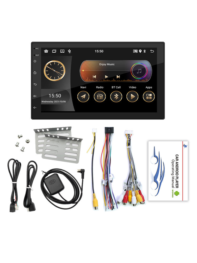 7 "Android 10 2G + 32G Quad Core GPS WiFi Bluetooth Autoradio MP5-speler Carplay