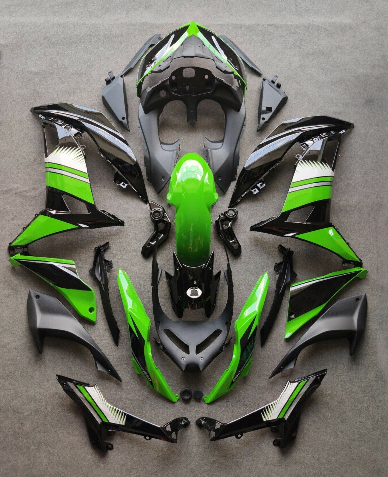 Kit de carénage vert Kawasaki Ninja 650 EX650 2017-2019