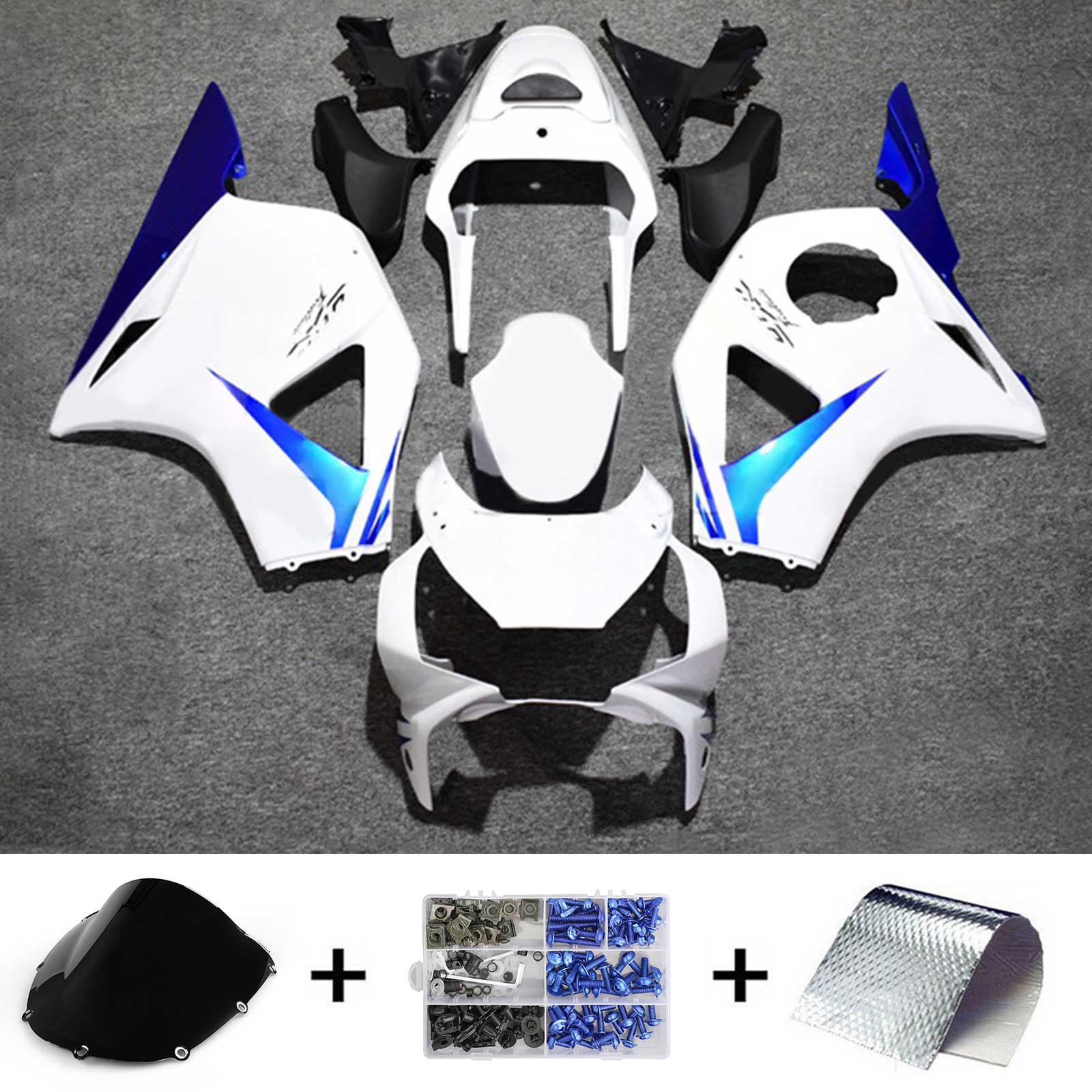 2002-2003 Honda CBR954 Kit de carénage d'injection carrosserie plastique ABS # 117