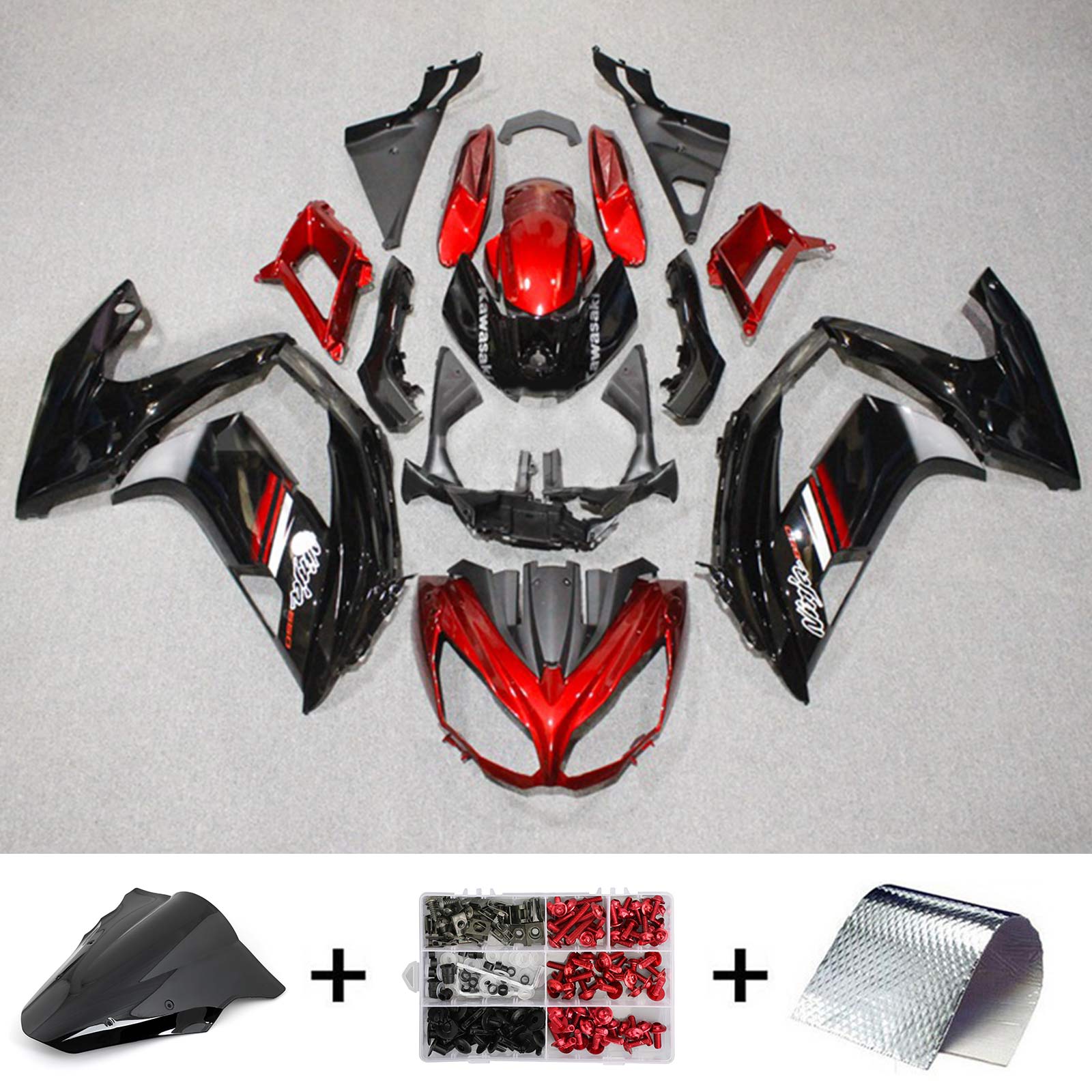 2012-2016 Kawasaki ER6F Ninja650 Amotopart Injection Fairing Kit Bodywork Plastic ABS #110