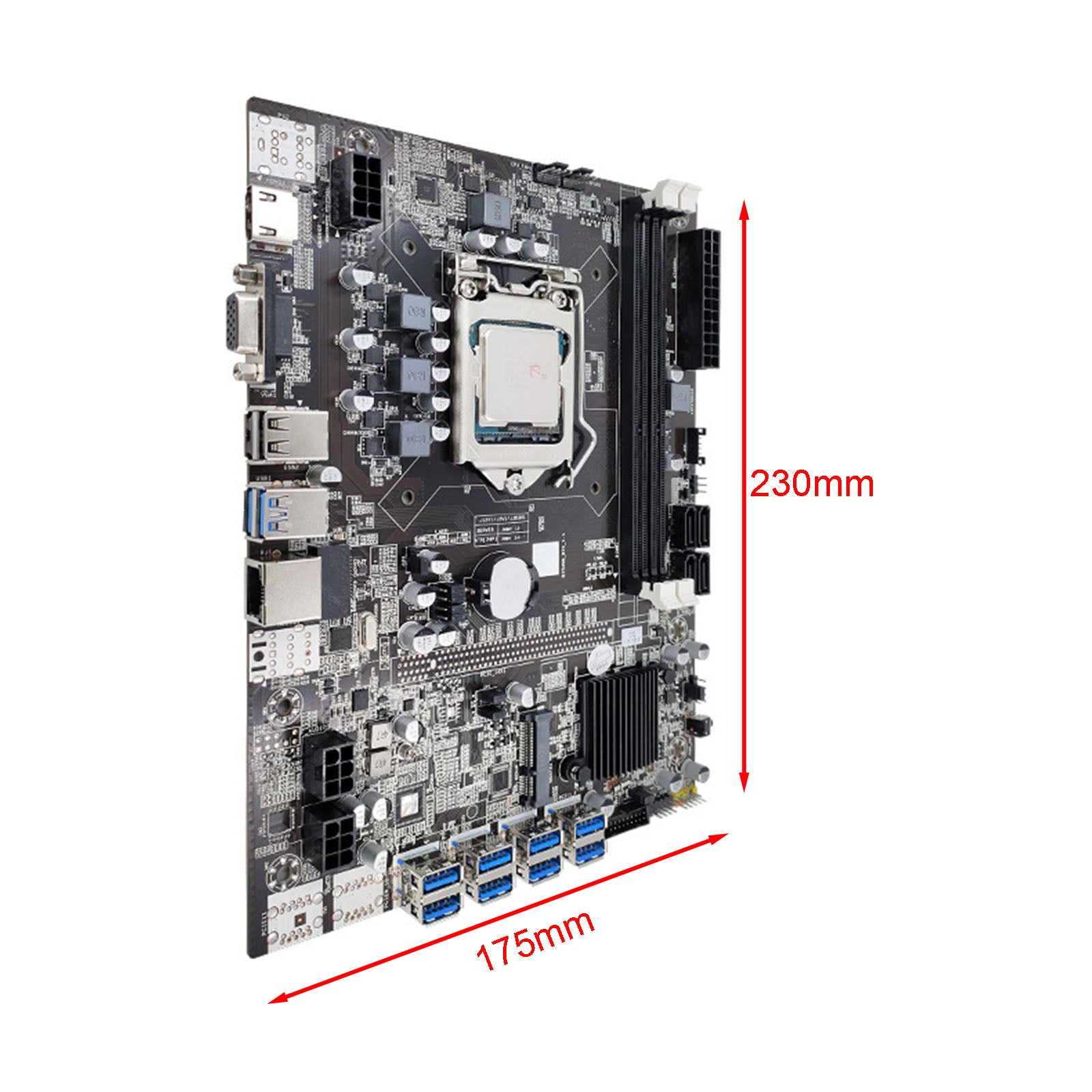 B250C PC Mijnbouw Moederbord BTC 12P PCI Express DDR4 voor LGA1151 Gen6/7