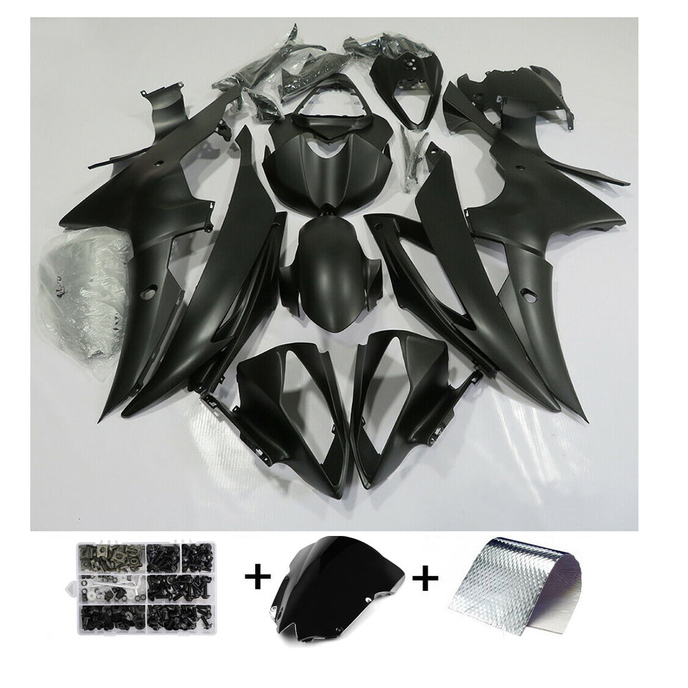 Fairing Injection Plastic Body Kit Fit For YAMAHA YZF-R6 2008-2016 Matt Black Generic