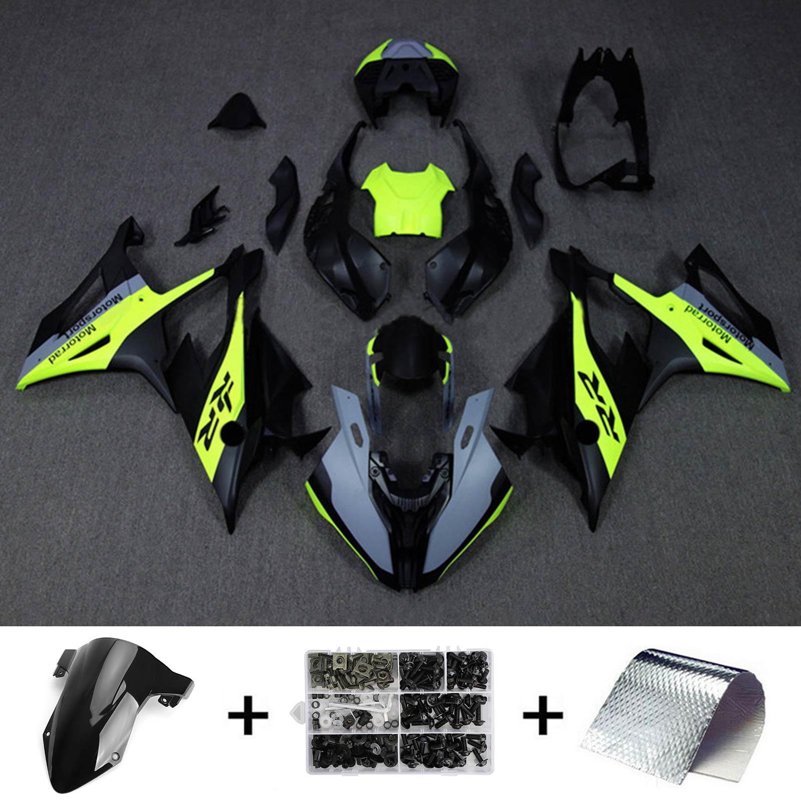 2019-2022 BMW S1000RR Amotopart Kit de carénage d'injection carrosserie plastique ABS #104