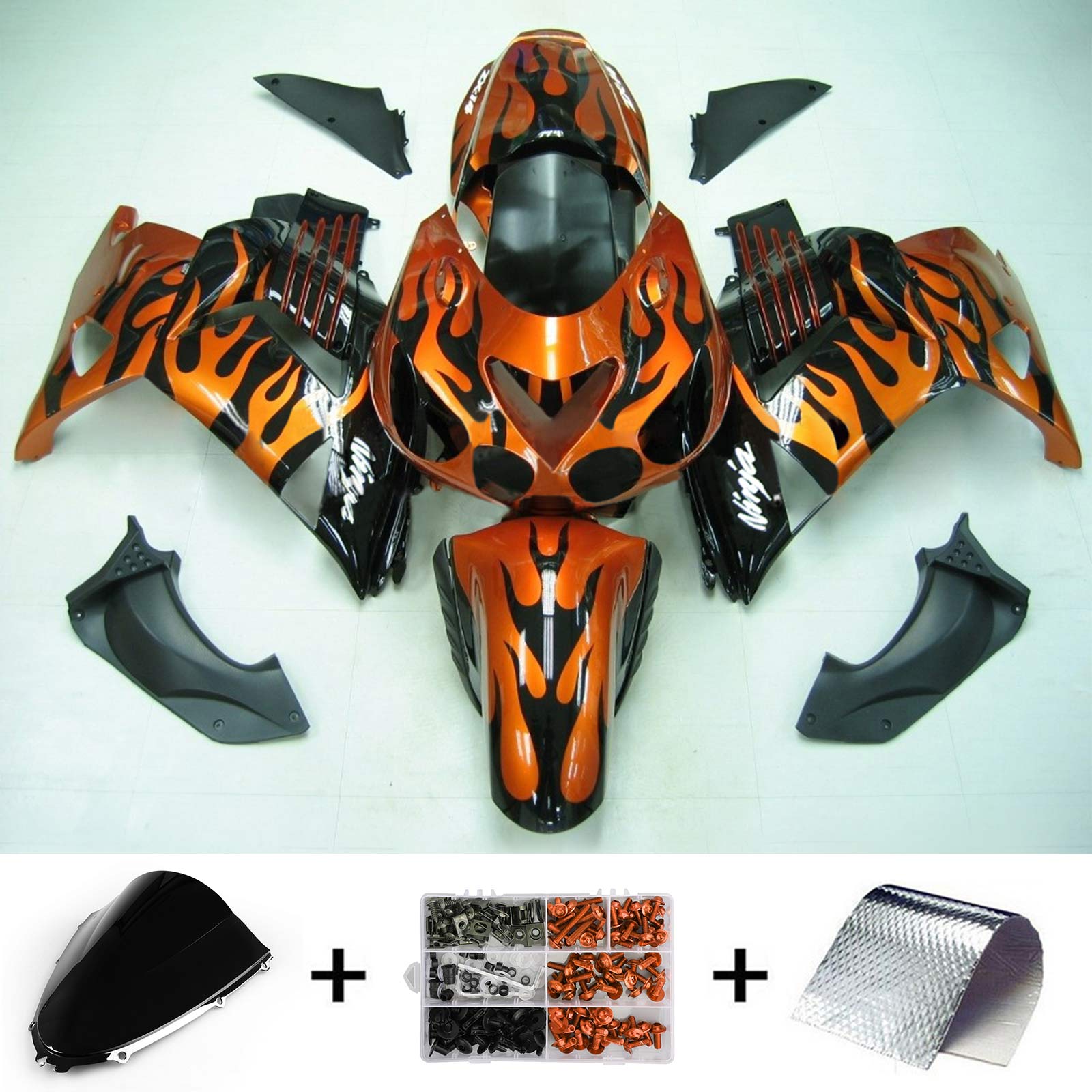 2006-2011 Kawasaki ZX14R Injection Fairing Kit Bodywork Plastic ABS