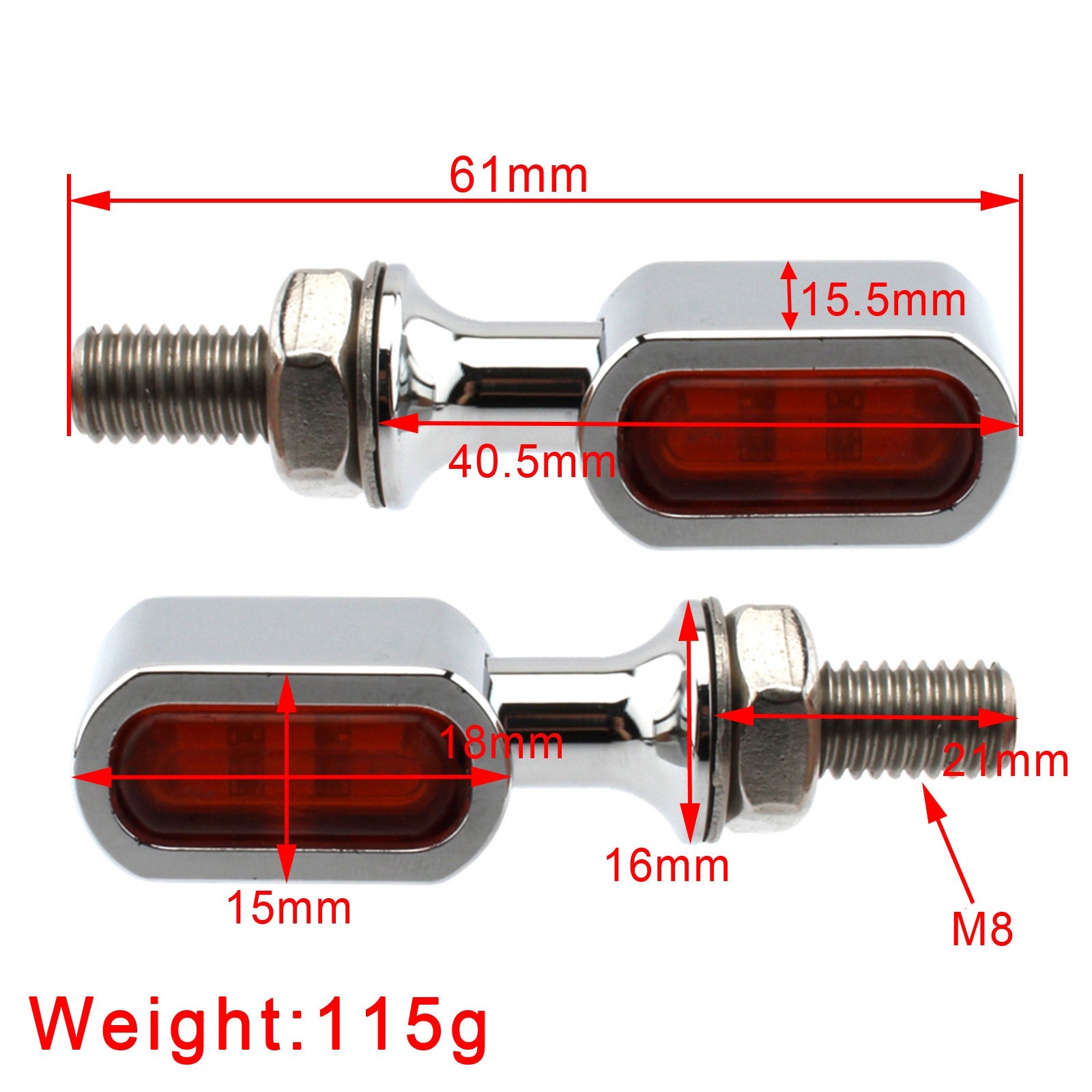 LED Rear Mini Turn Signal Indicator For Sportster Touring Dyna Softail