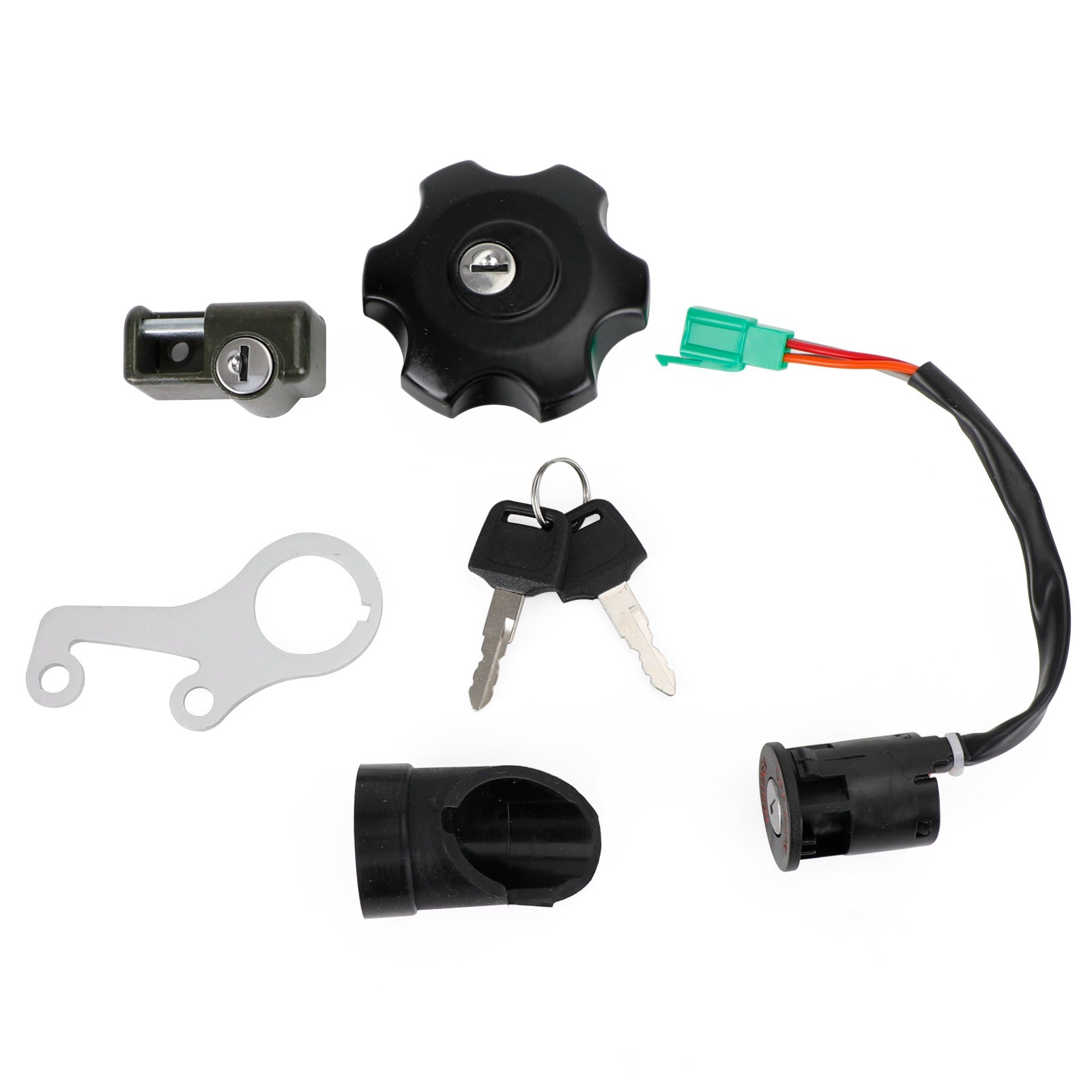 Ensemble de verrouillage de casque pour Suzuki DR-Z DRZ400 SM, interrupteur à clé de contact, bouchon de gaz, 2007 – 2022