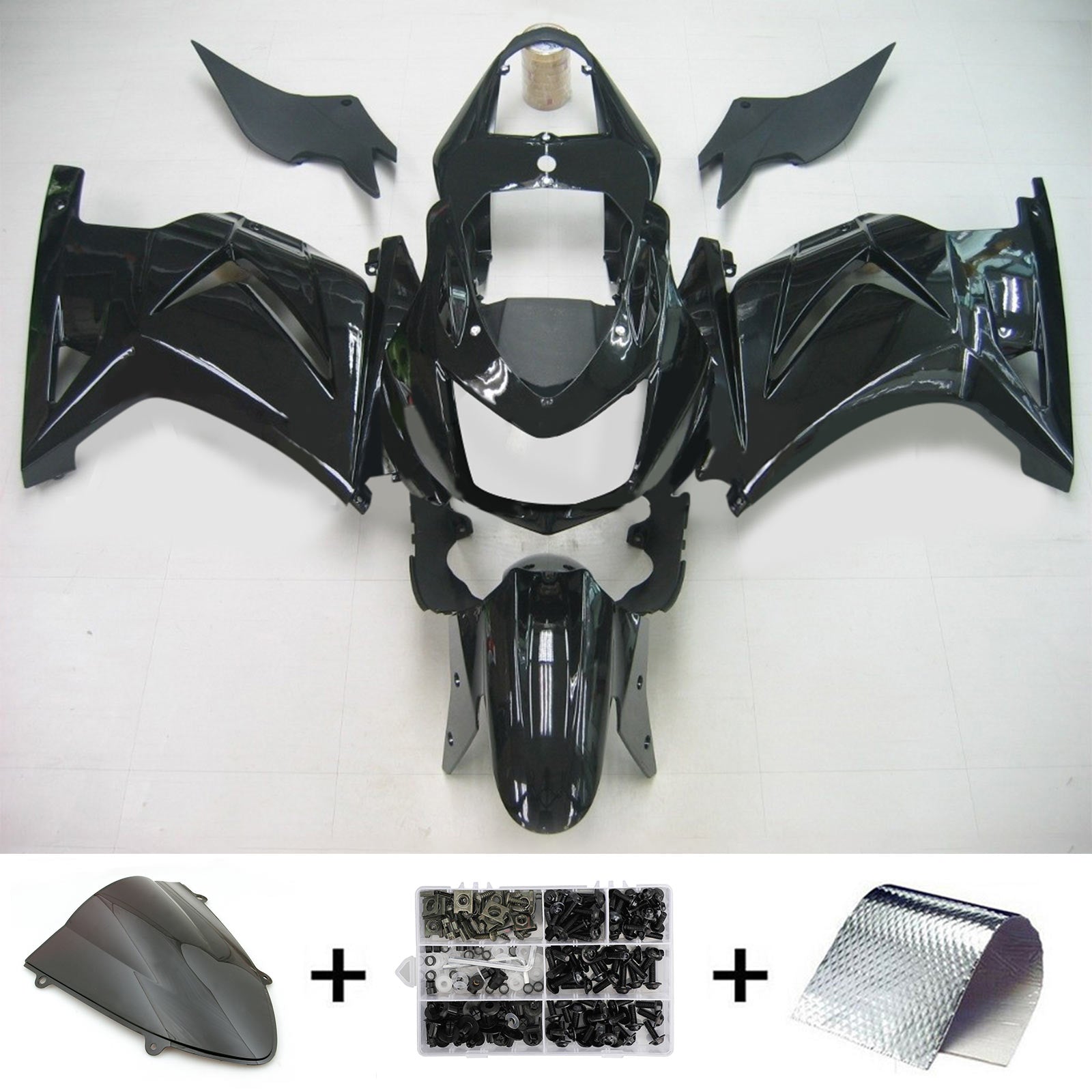 Kit de carénage d'injection Kawasaki EX250/Ninja250 2008-2012, carrosserie en plastique ABS