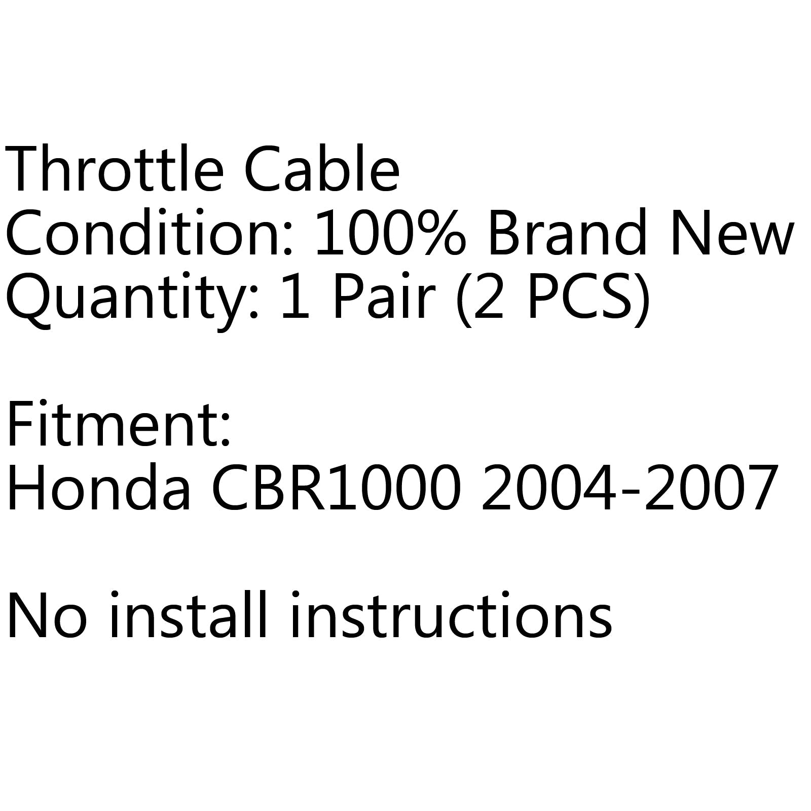 Câble d'accélérateur, ligne de gaz, pour Honda CBR1000RR 2004-2007 2005 2006 générique