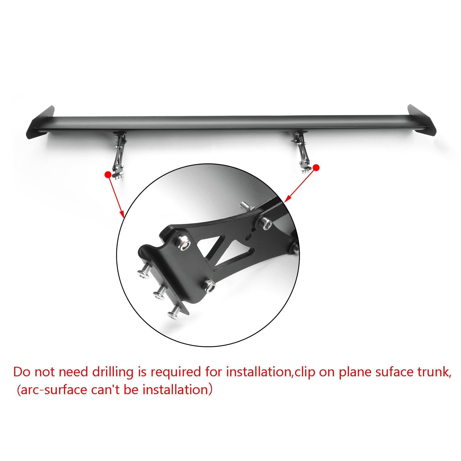 135 cm trappe universelle réglable en aluminium GT coffre arrière aileron de course aile générique