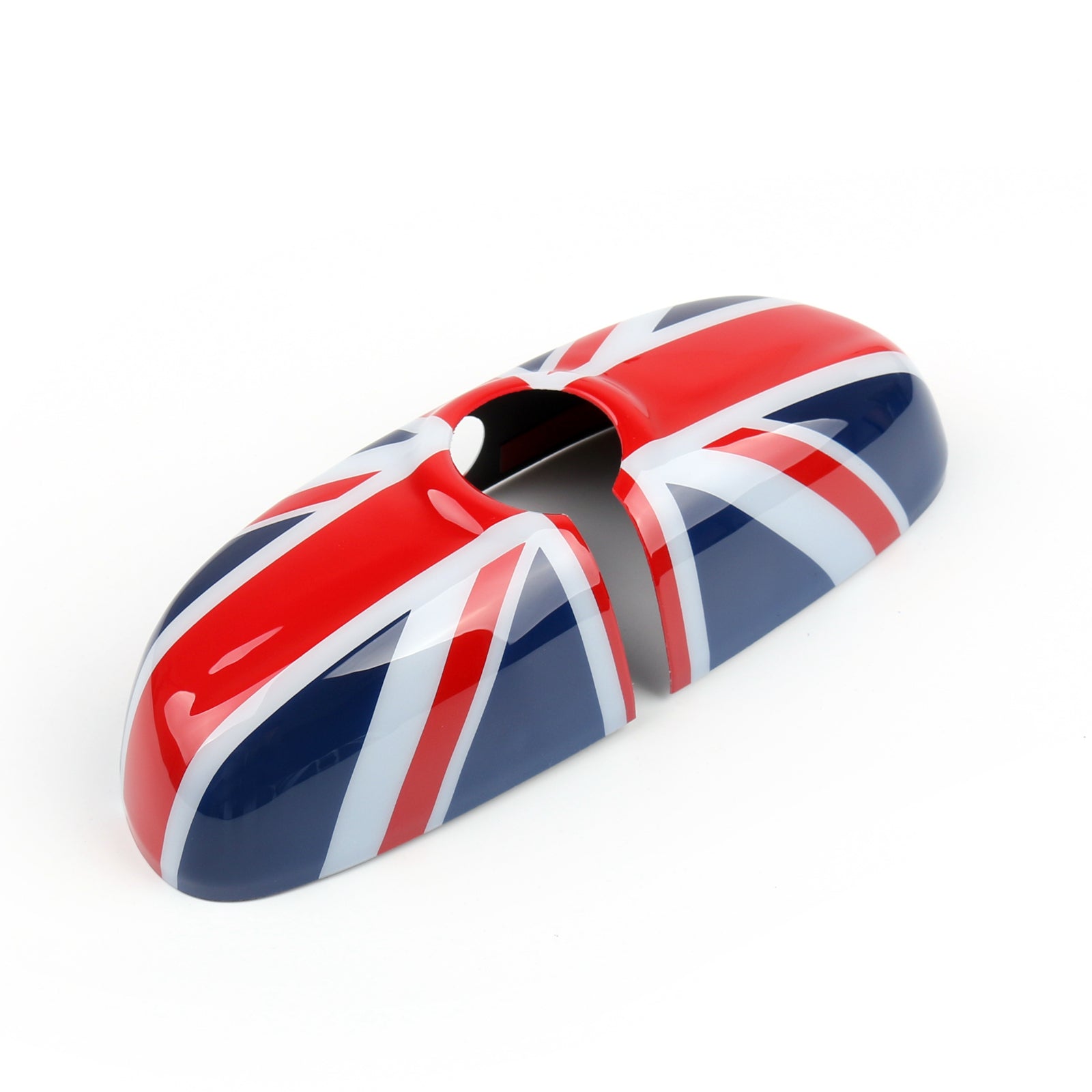 Union Jack Flag Checkered Rear View Mirror Cover Housing For 14 MINI Cooper F56