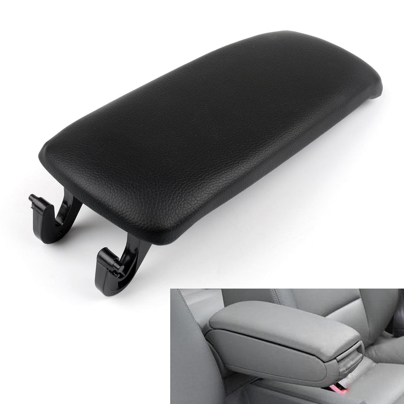 PU Leather Center Console Armrest Cover Lid For Audi A4 S4 A6 2000-2008 Black