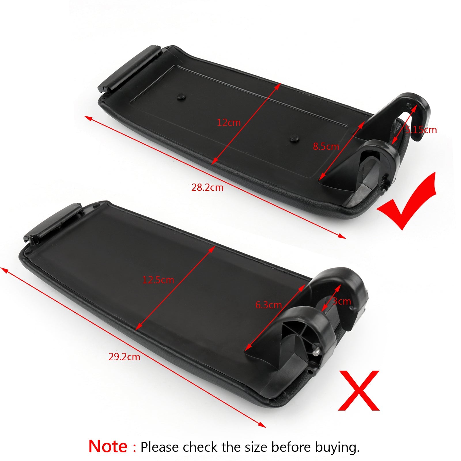 Audi A4 S4 A6 2000-2008 Zwart PU-leer Afdekkap armsteun middenconsole Generiek