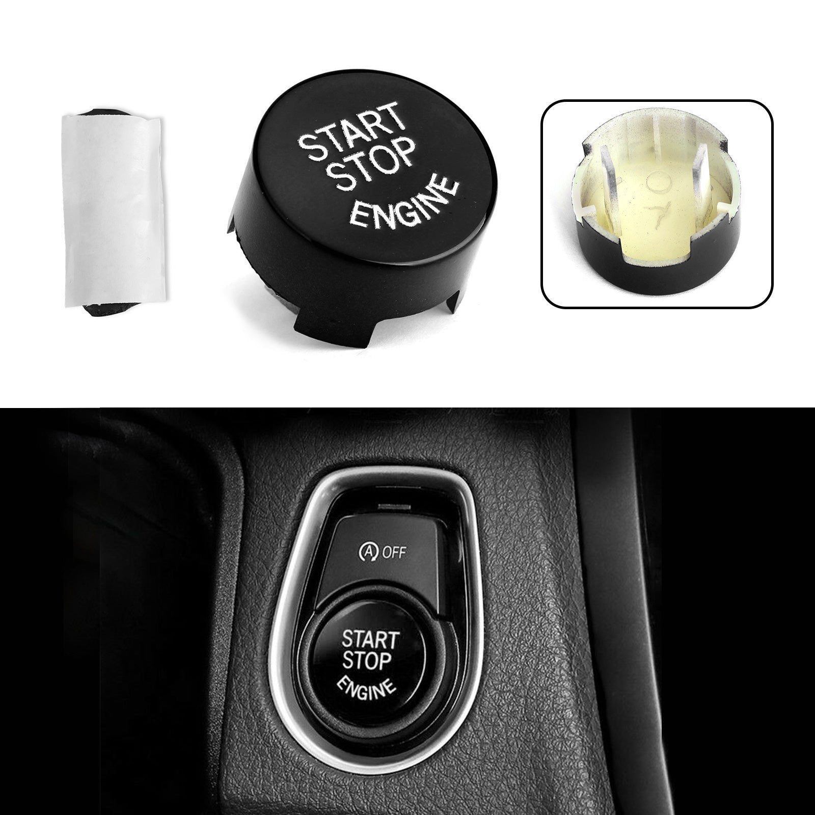 Start Stop Engine Button Switch Cover For BMW F20 F10 F01 F48 F26 F15 F16 Generic