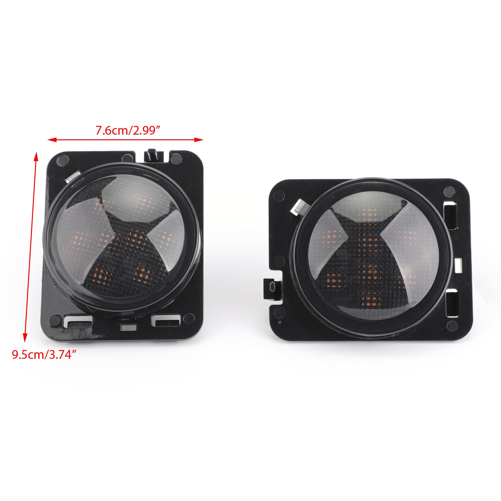 2x marqueur latéral de stationnement de garde-boue avant, clignotant LED pour Wrangler JK 2007 – 15 générique