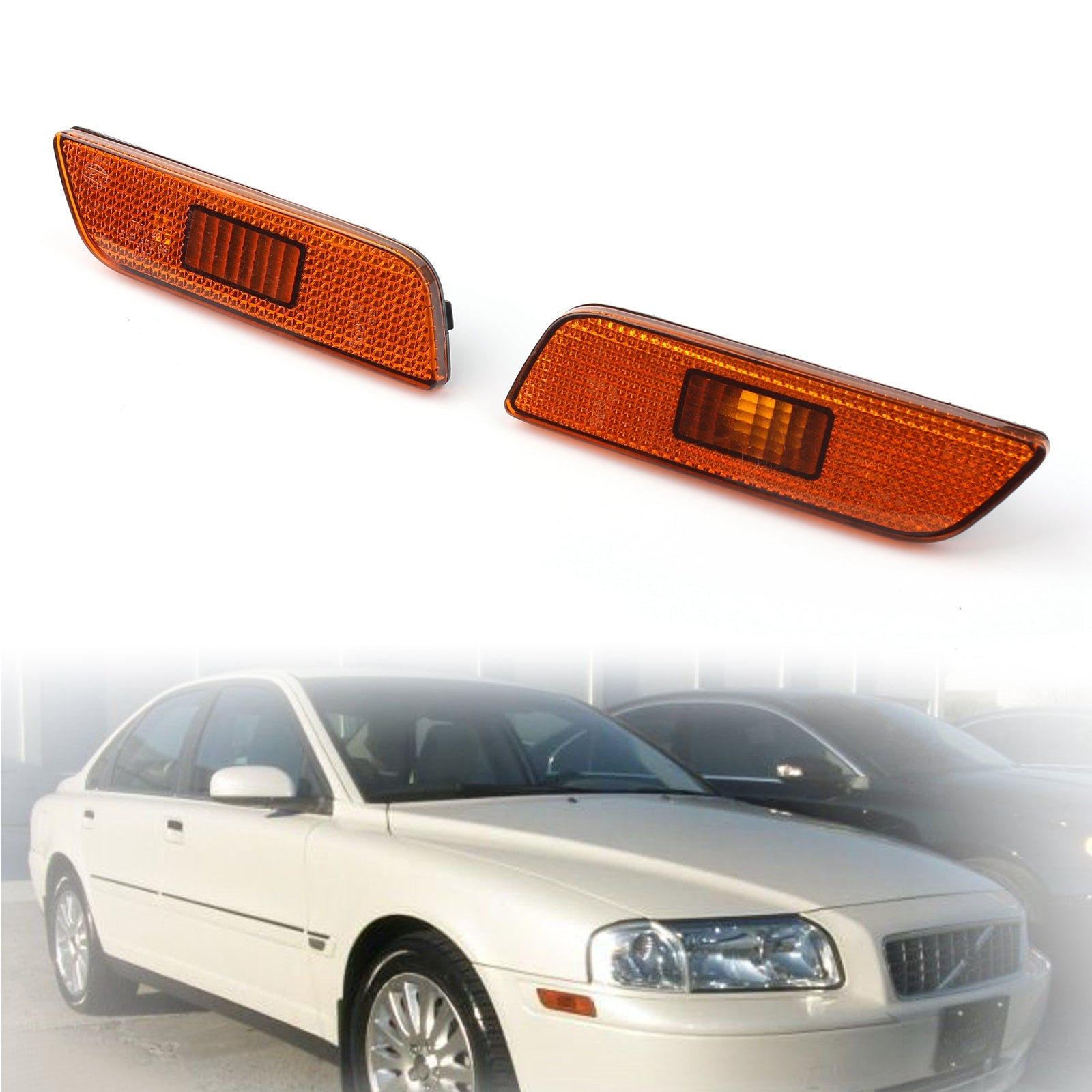 Front Bumper Left/Right Side Turn Signal Lamp Light For Volvo S80 1998-2006