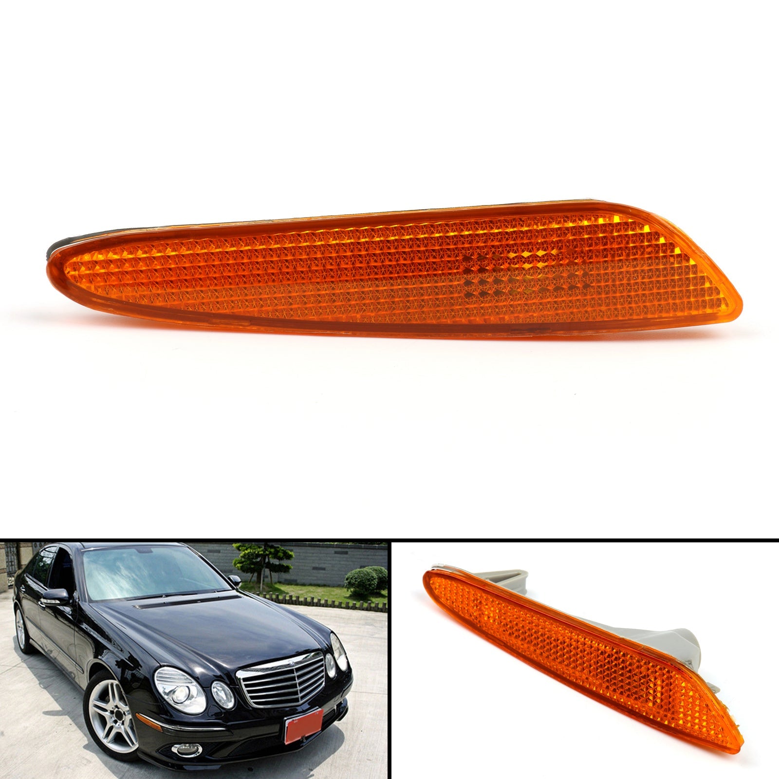 For Benz W211 E-Class 2003-2006 Side Marker Light in Bumper Turn Signal Lamp Generic