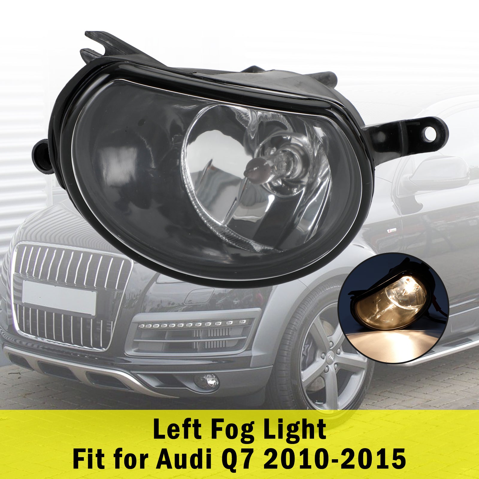 New Front Left Bumper Halogen Fog Light Fog Lamp For AUDI Q7 2010-2015 Generic