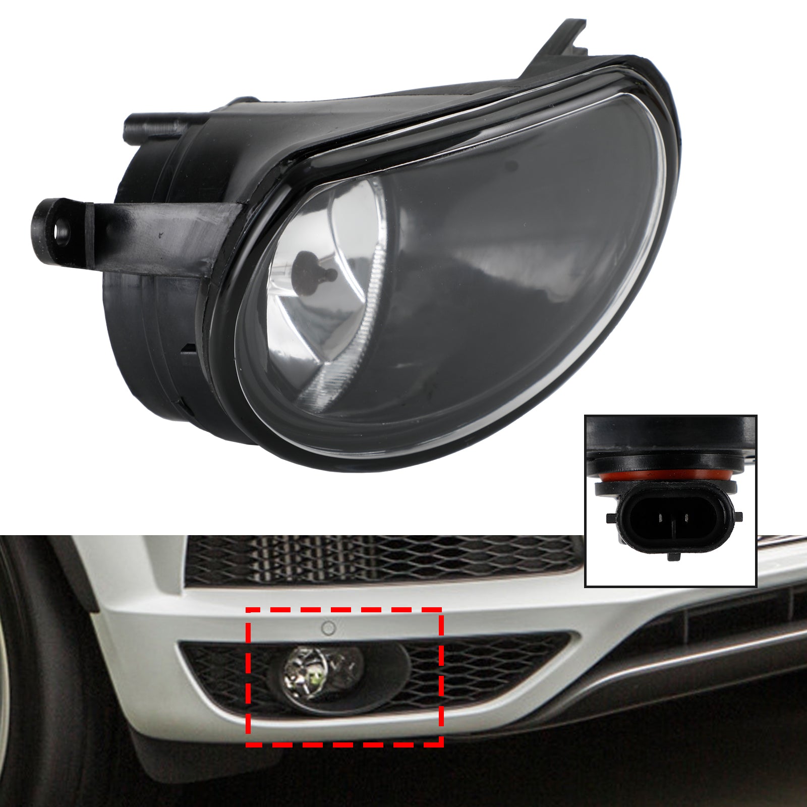 New Front Right Bumper Halogen Fog Light Fog Lamp For AUDI Q7 2010-2015 Generic