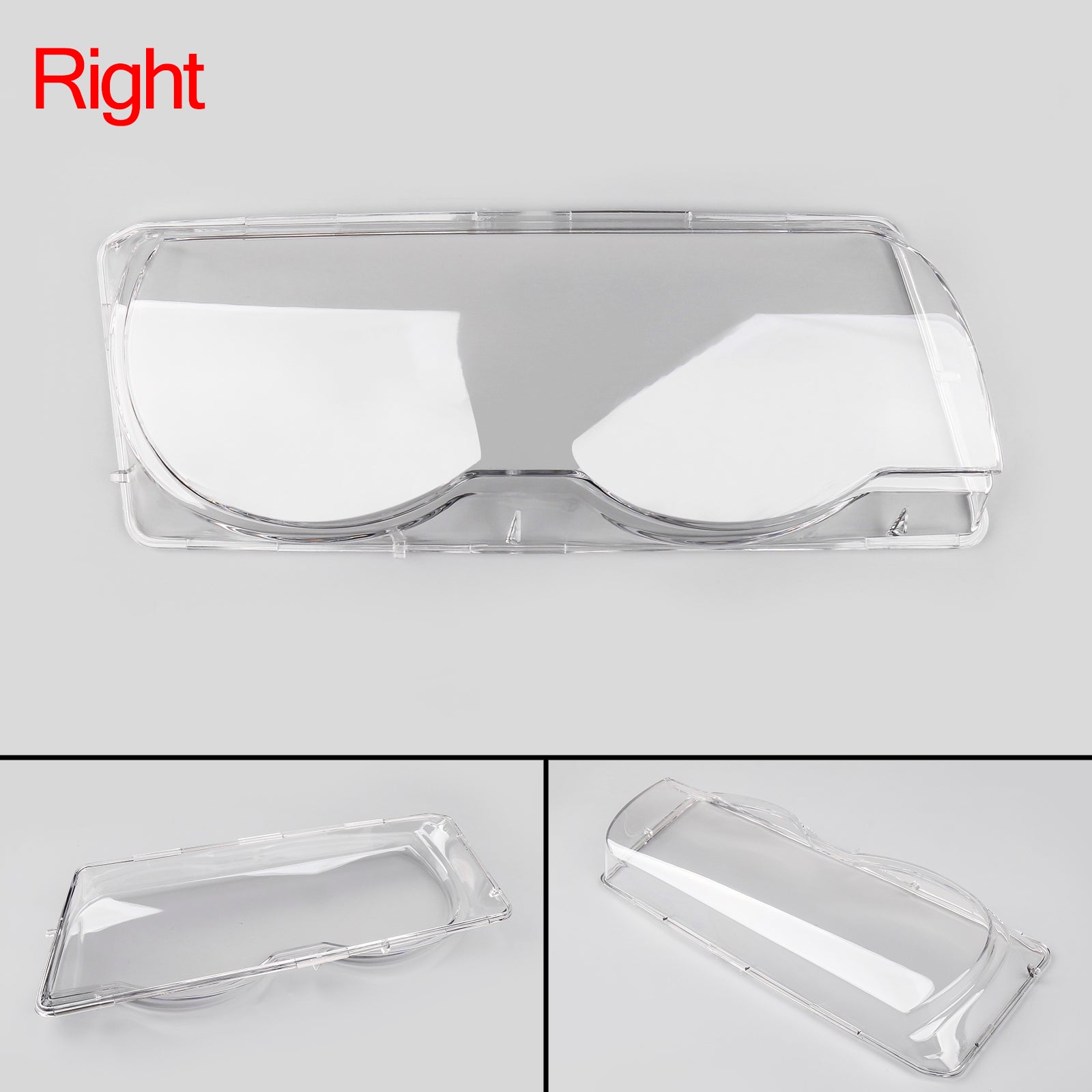 BMW E38 1999-2001 L/R 1PC Car Clear Frontlykt Frontlykt Linsedeksel Shell