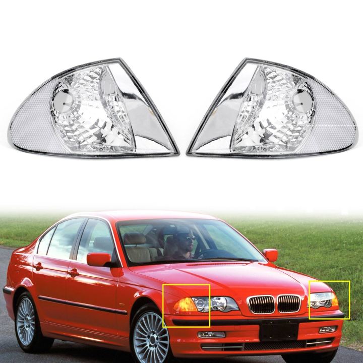 1999-2001 BMW Série 3 E46 Paire de clignotants avant et feux de coin transparents