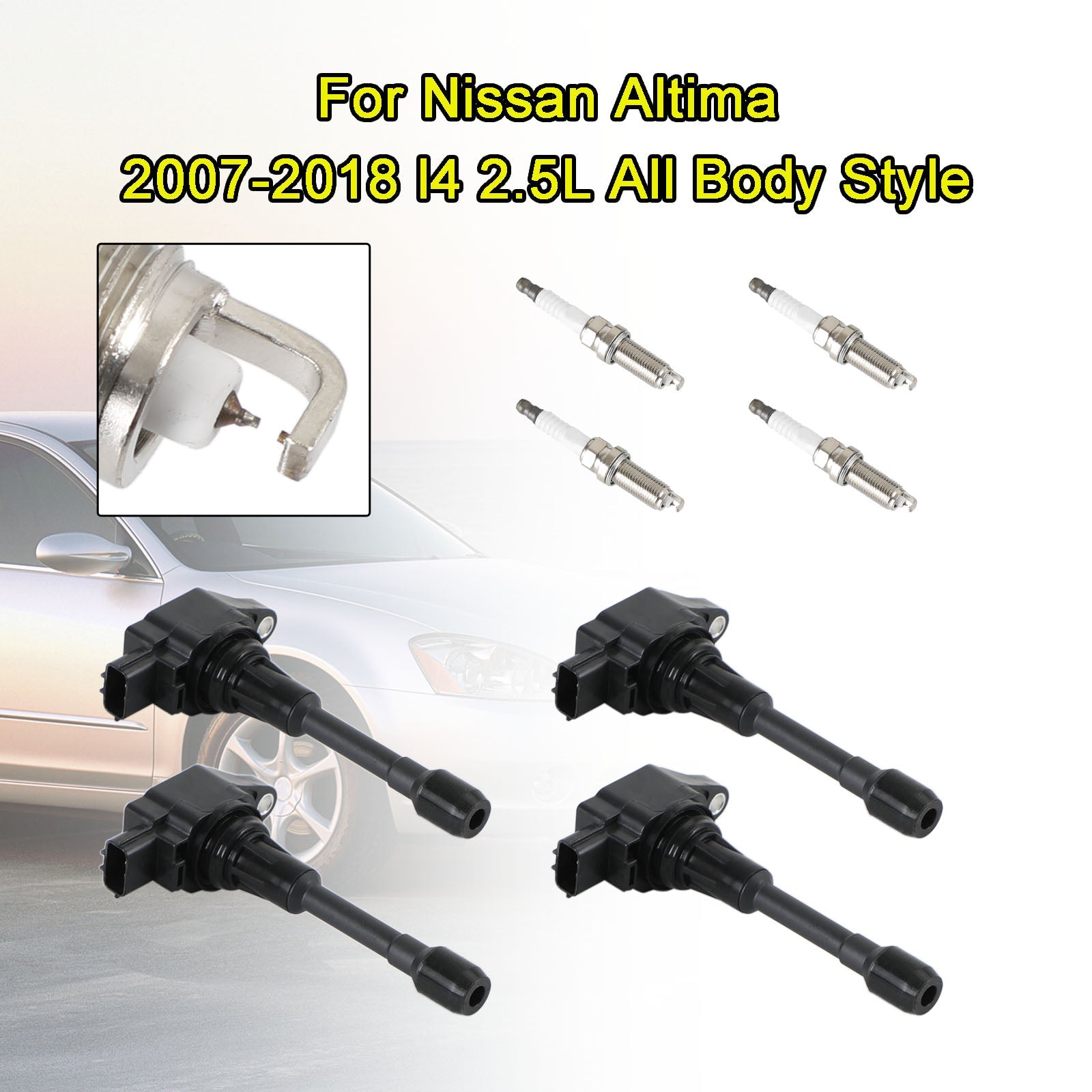 Nissan Rogue 2008-2019 (Rogue Select 2014-2015) l4 2,5 L 4 pièces Pack de bobines d'allumage UF549