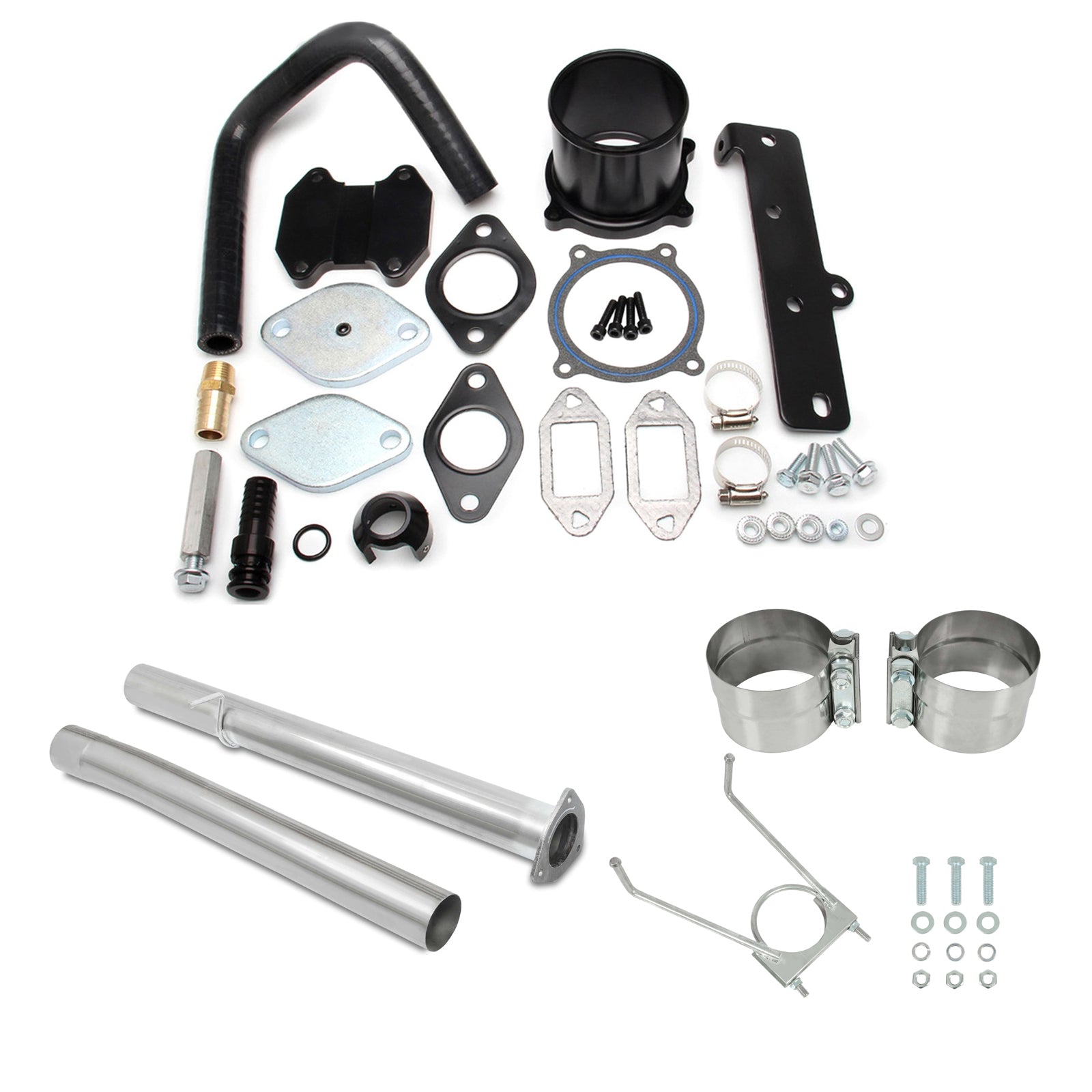 2013-2017 Dodge Ram 2500 3500 4500 5500 6,7 L Cummins Diesel Truck 4" Tuyaux de silencieux d'échappement et kit de suppression EGR