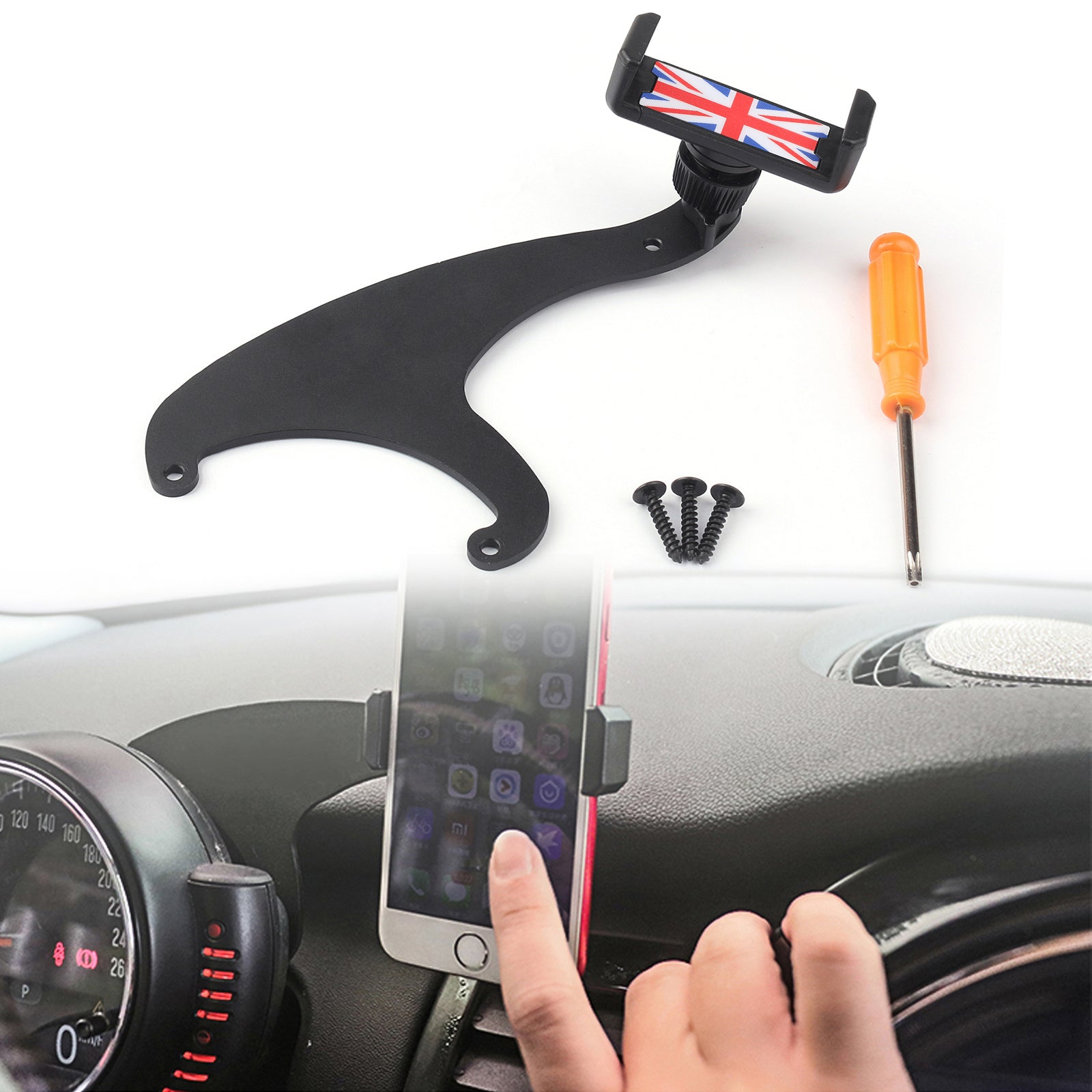 Mini Cooper F54 F55 F56 360°Rotation Car Phone Mount Cradle Holder Stand