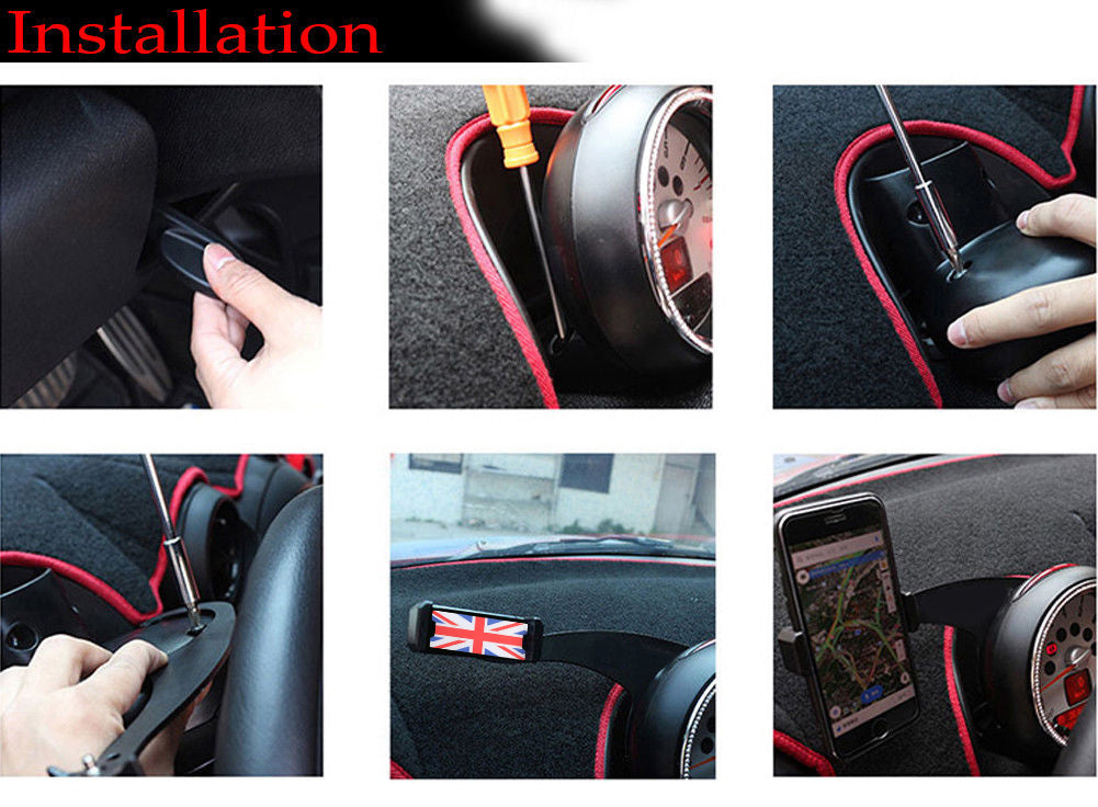 Mini Cooper F54 F55 F56 360°Rotation Car Phone Mount Cradle Holder Stand