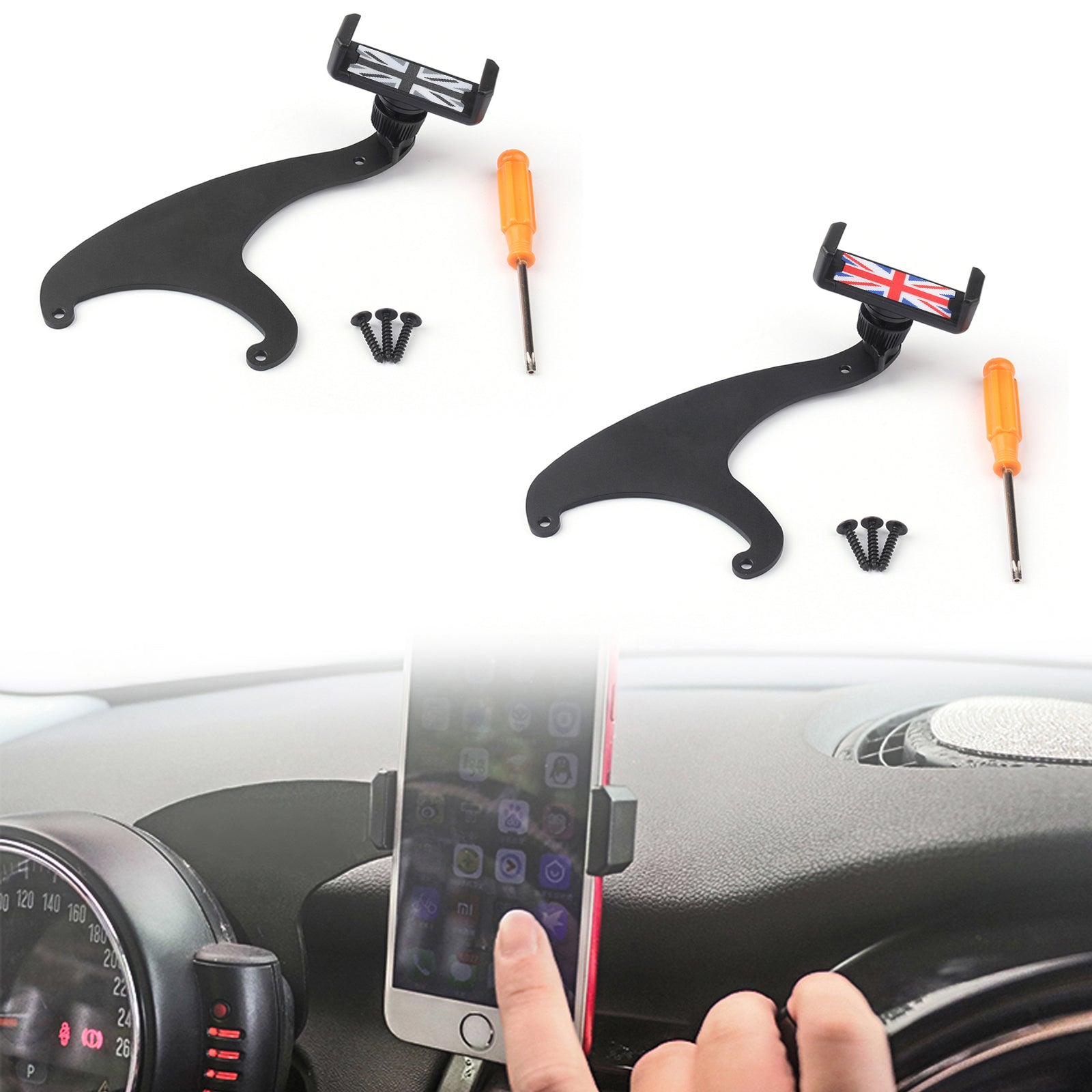 Mini Cooper F54 F55 F56 360°Rotation Car Phone Mount Cradle Holder Stand