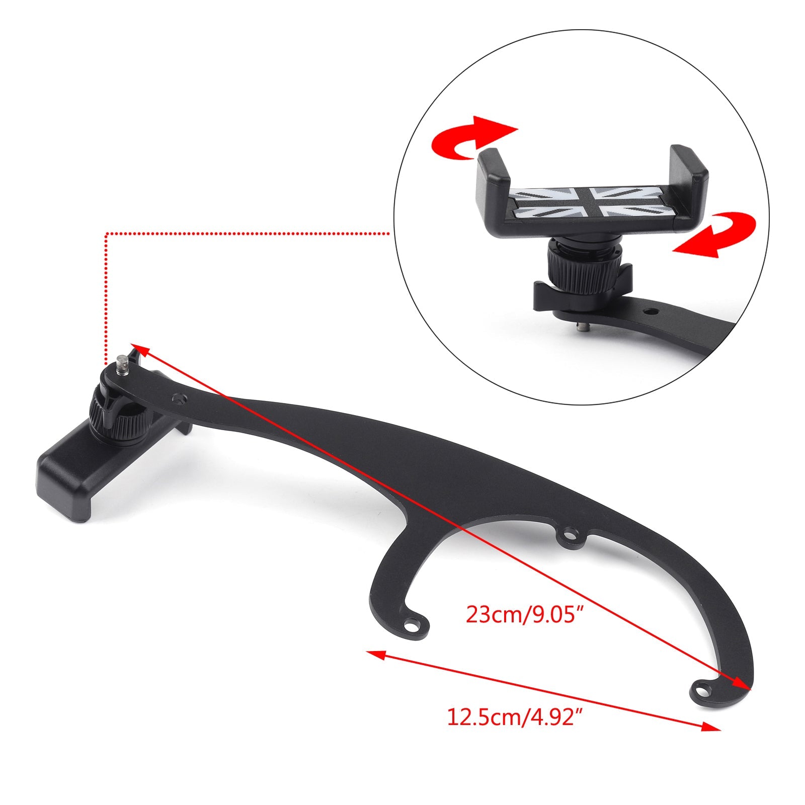 Mini Cooper R55 R56 Rotation Car Moible Phone Mount Cradle Holder Stand