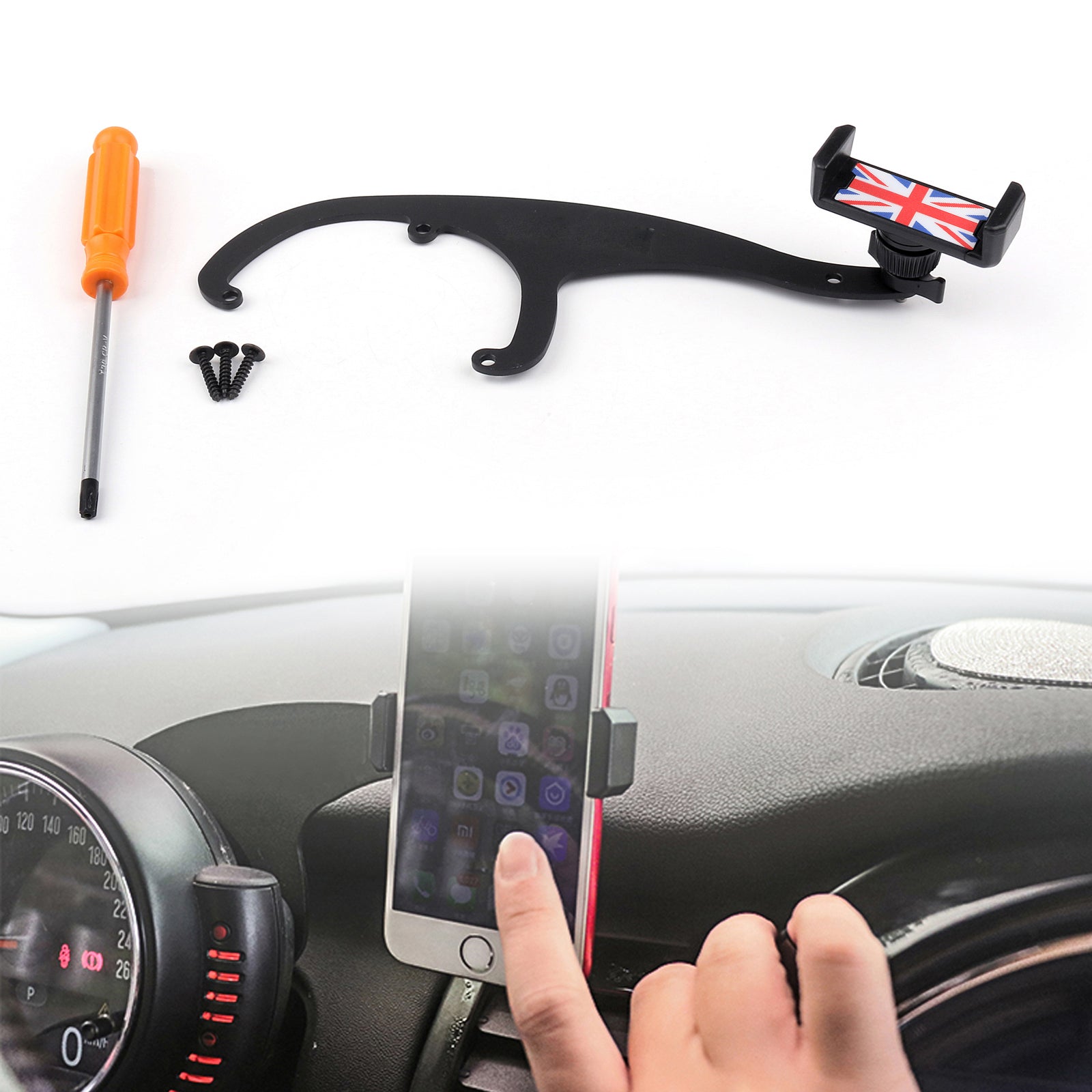 Mini Cooper R55 R56 Rotation Car Moible Phone Mount Cradle Holder Stand