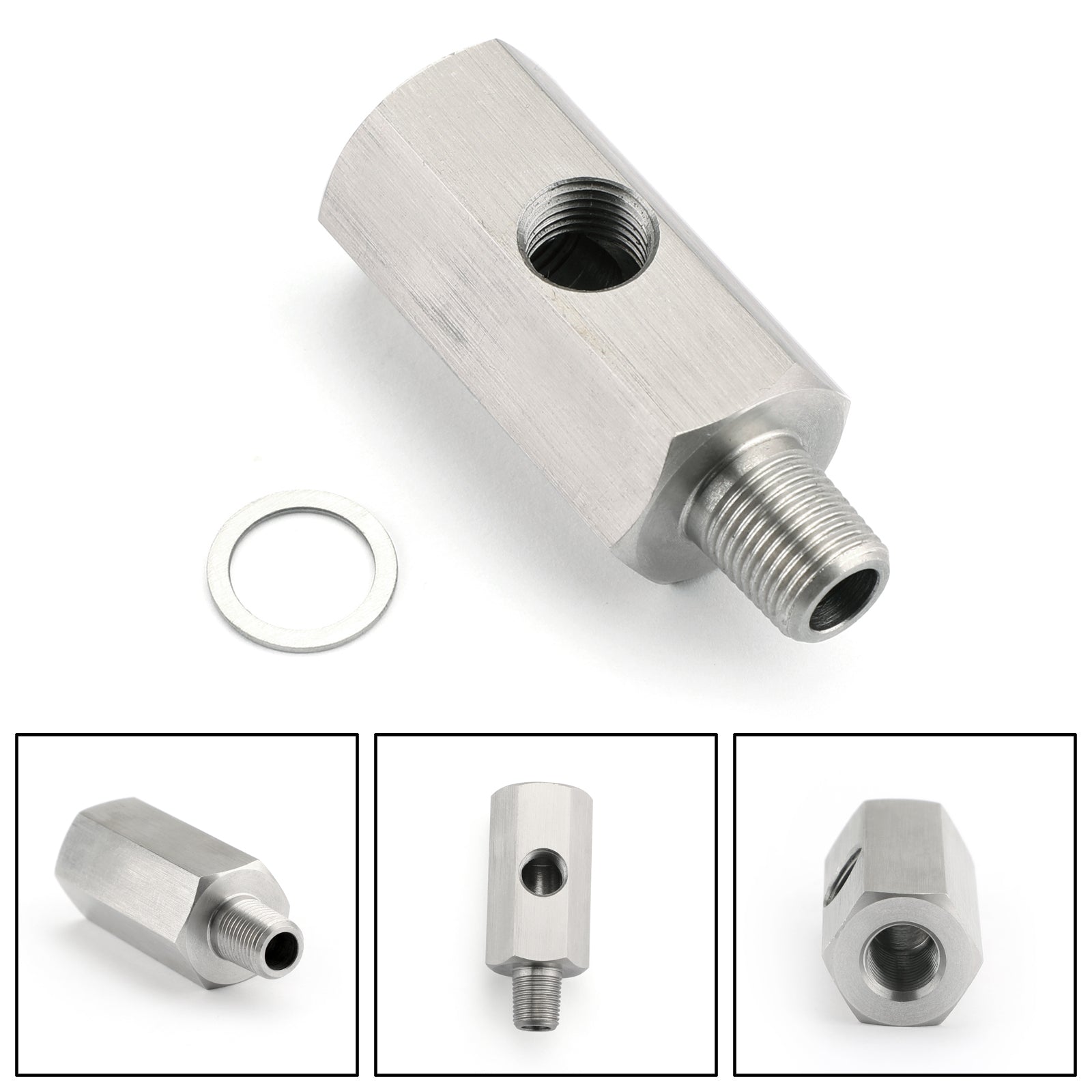 Capteur de pression d'huile BSPT 1/8 pouces, adaptateur Tee vers NPT, ligne d'alimentation Turbo, Mete générique