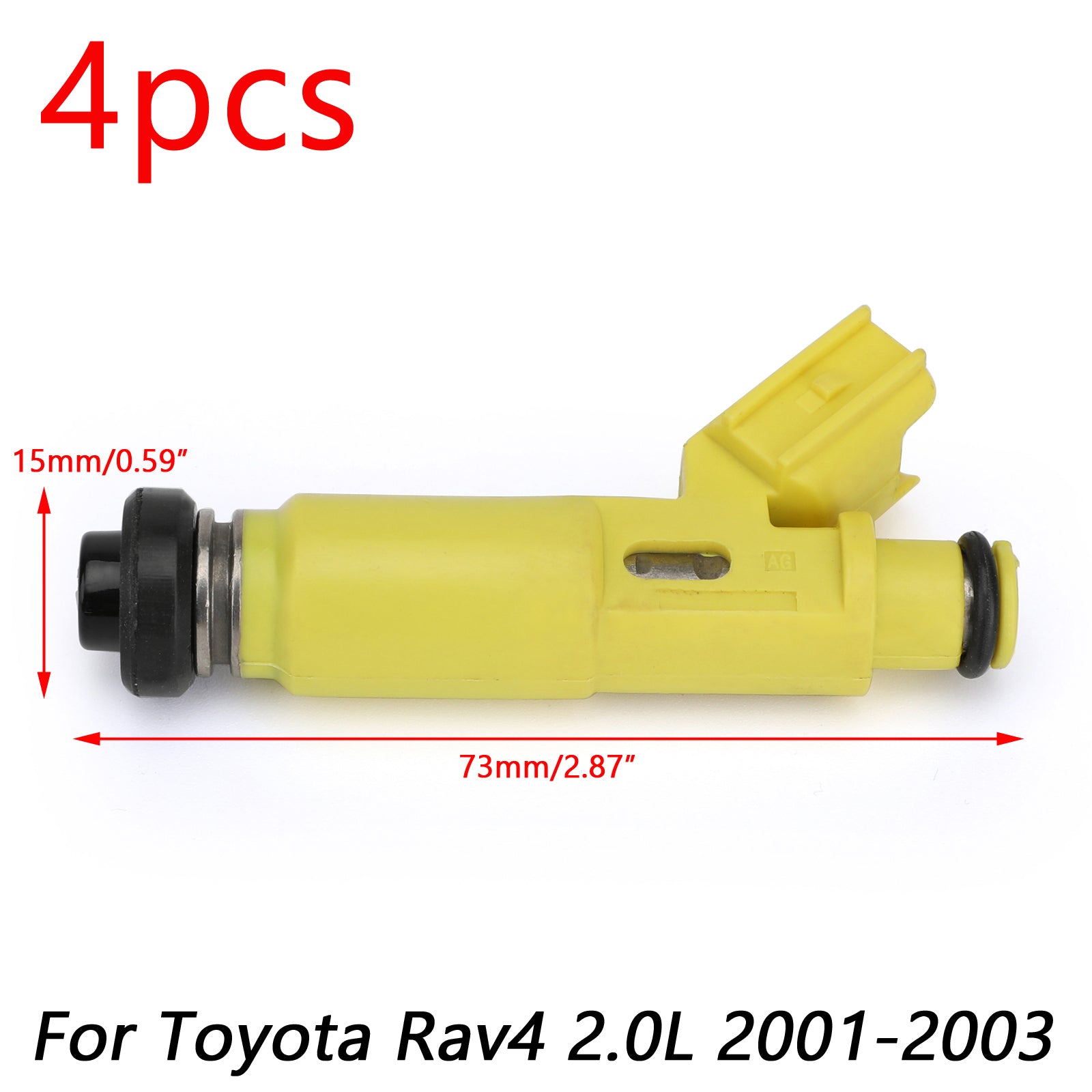 4 X injecteur de carburant à débit adapté pour 23250-28050 2001-2003 Toyota Rav4 2.0L nouveau générique