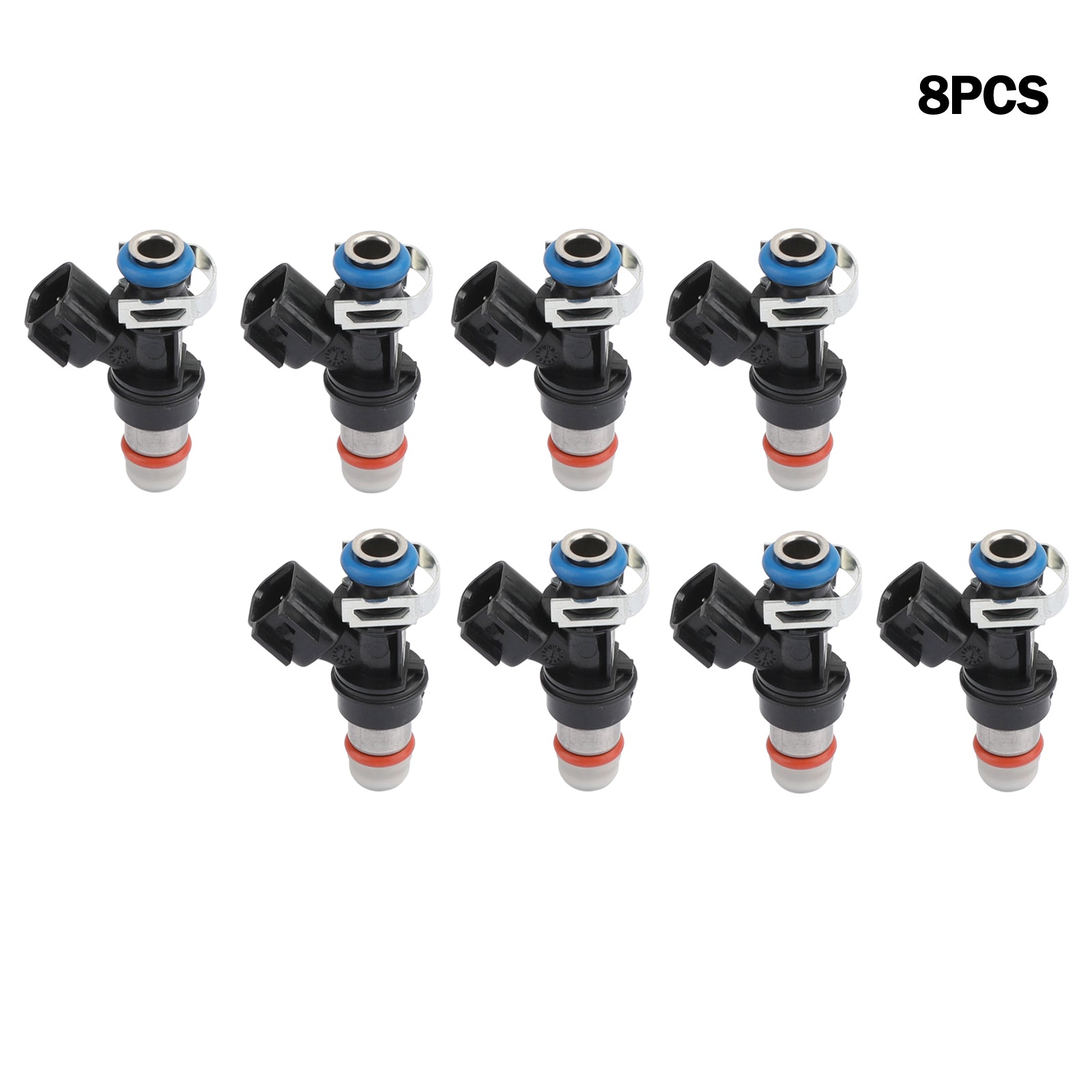 FJ887 Set of 8 Fuel Injectors 12580681 Fit for 2004-2010 Chevy GCC 4.8 5.3 6.0 6.2 FIGM004X8 217-1621 58100N6818 832-11203 Generic