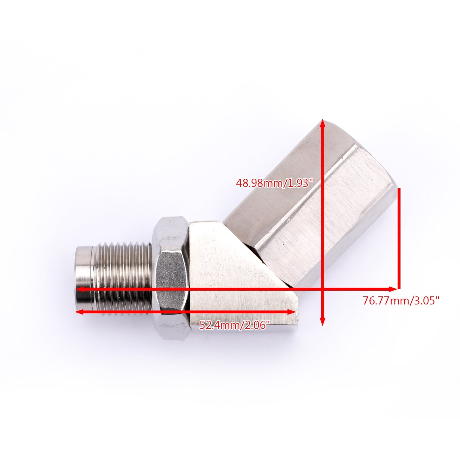 Universal 135 Degree CEL O2 Oxygen Sensor Adapter Extender Catalytic Converter