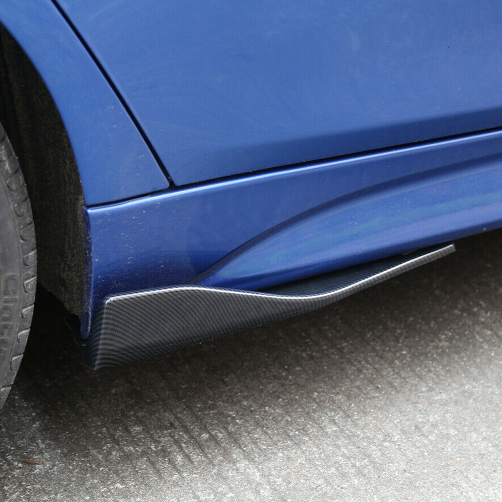 48 cm rokspoiler achterlip/zijverlenging rocker splitters winglet vleugels carbon generiek