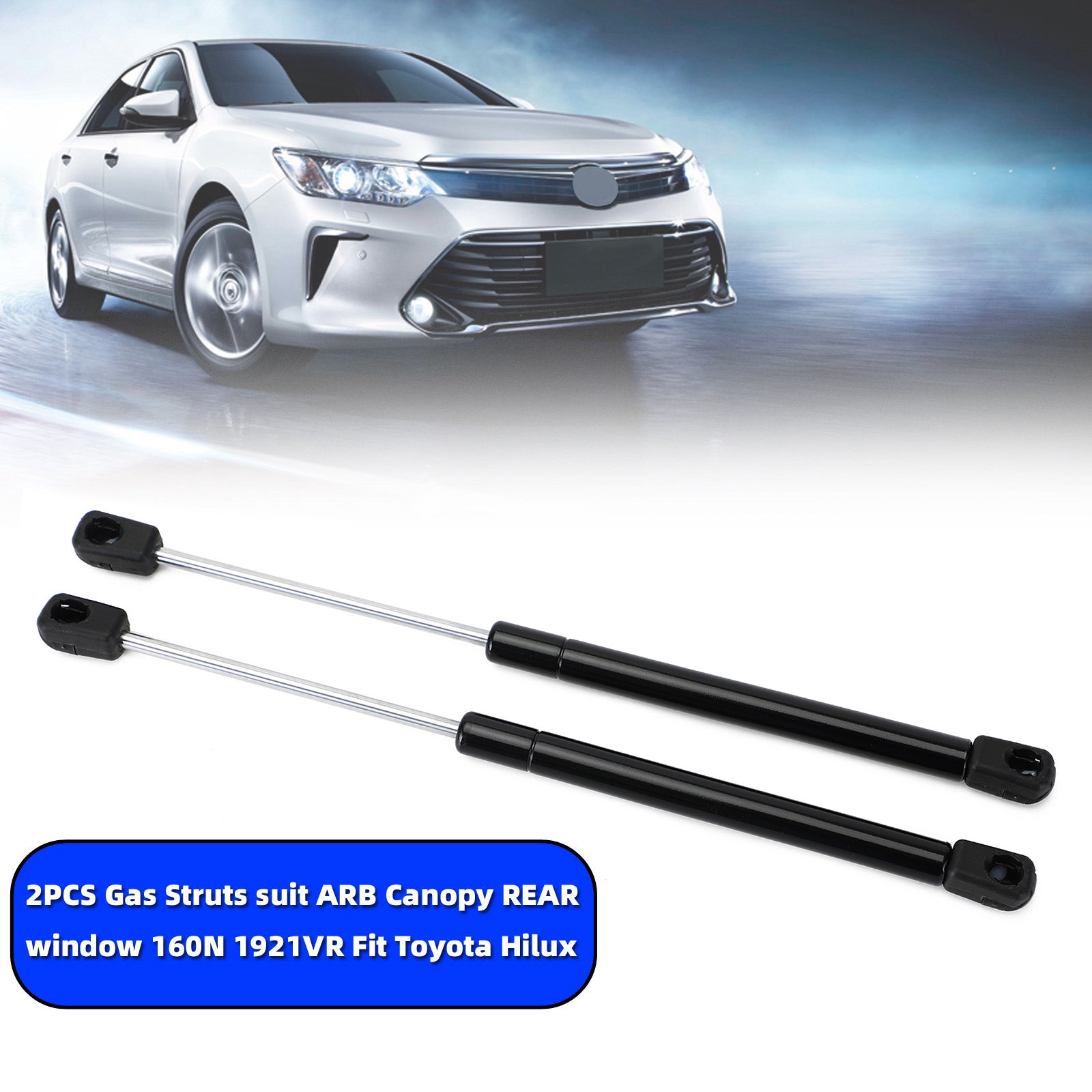 2PCS Gas Struts suit ARB Canopy REAR window 160N 1921VR Fit Toyota Hilux Generic