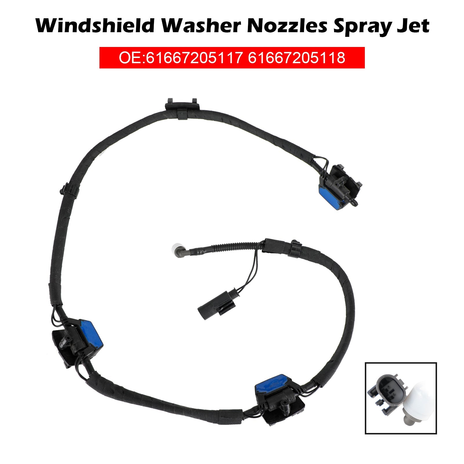 BMW F10 F11 F18 Windshield Washer Nozzles Spray Jet for 61667205117 61667205118