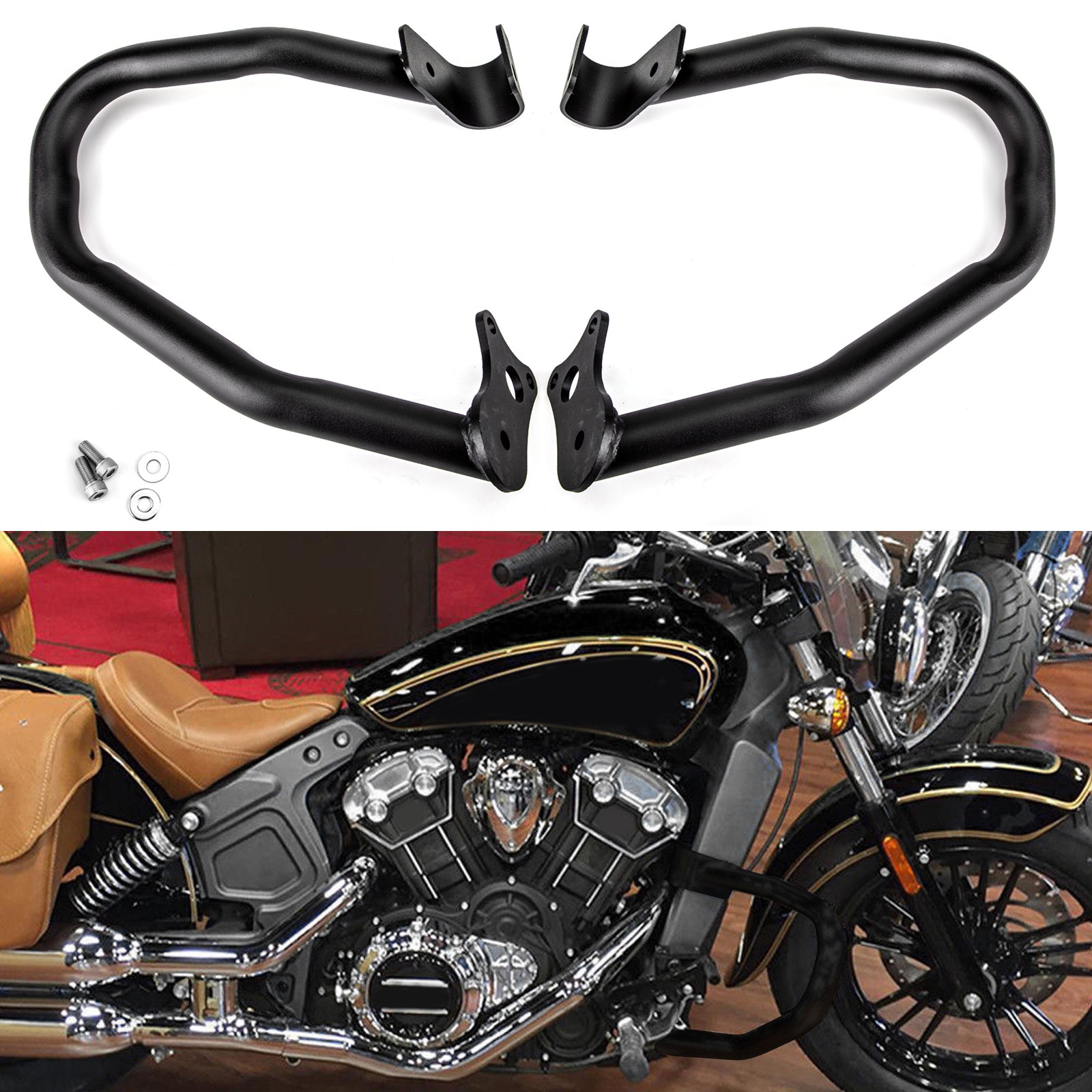 Nieuw voor Indian Scout 2015-2018 Betrouwbare Engine Guard Highway Crash Bars Generiek