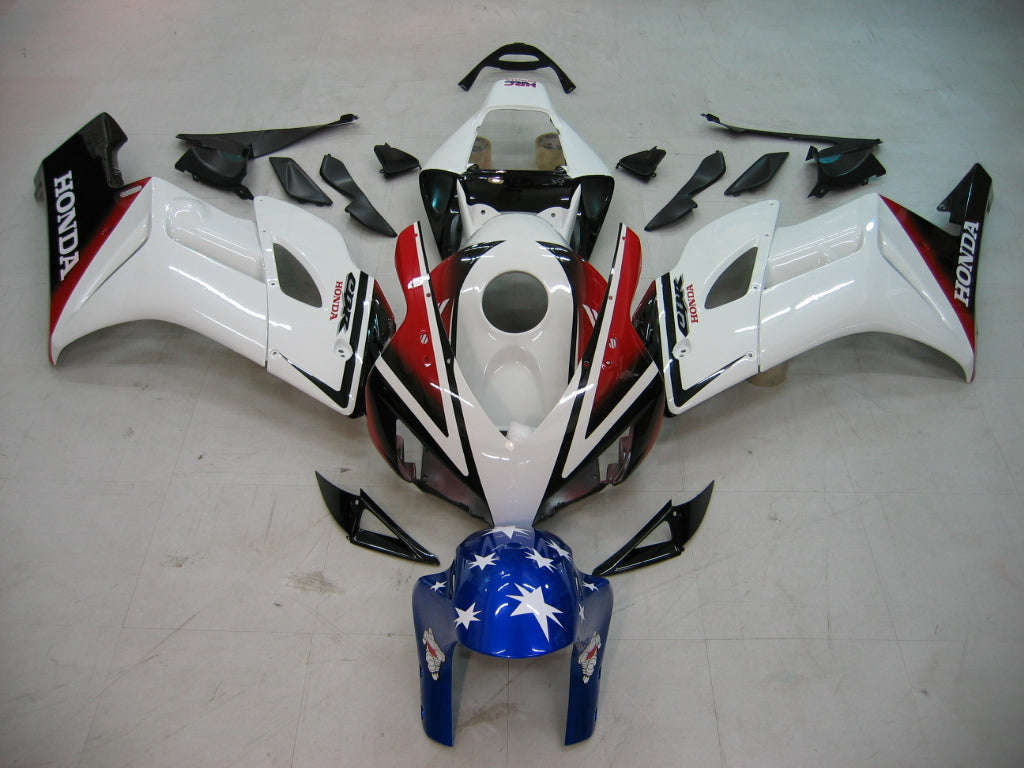 2004-2005 Honda CBR 1000 RR Amotopart stroomlijnkappen Wit Rood Zwart CBR Honda Racing Customs kuip