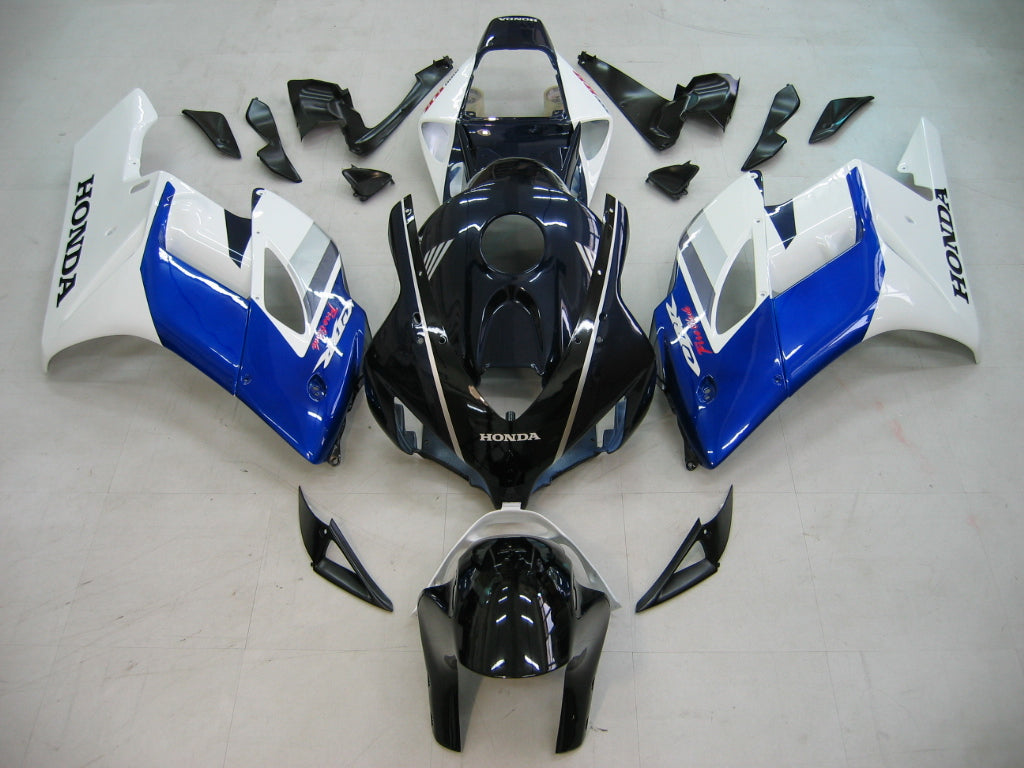 2004-2005 Honda CBR 1000 RR Amotopart stroomlijnkappen Wit Blauw Zwart CBR Racing Customs Kuip