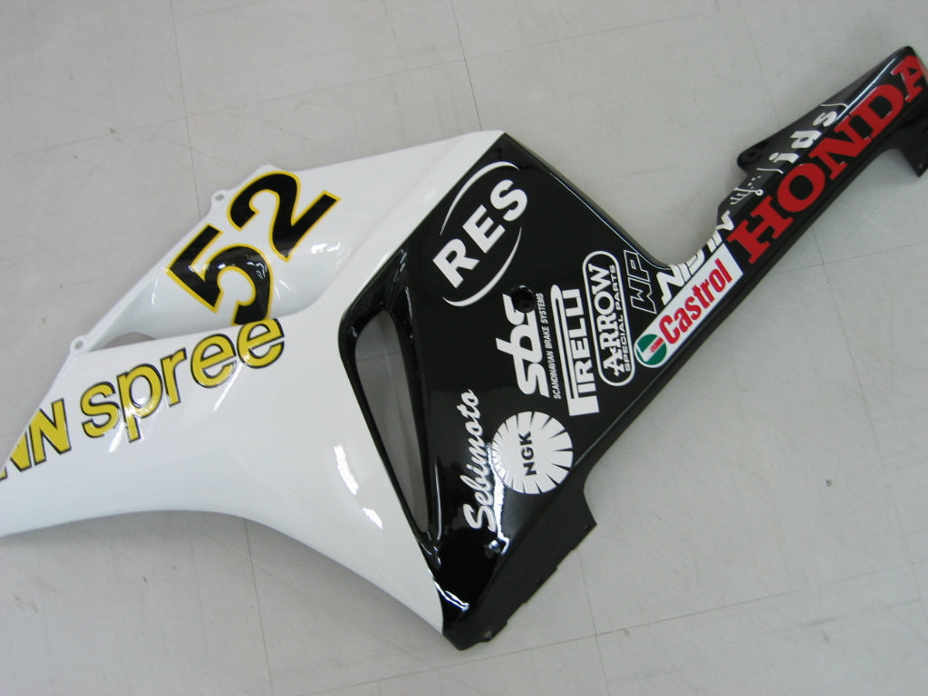 2004-2005 Honda CBR 1000 RR Amotopart stroomlijnkappen Wit Zwart Hannspree Racing Customs kuip