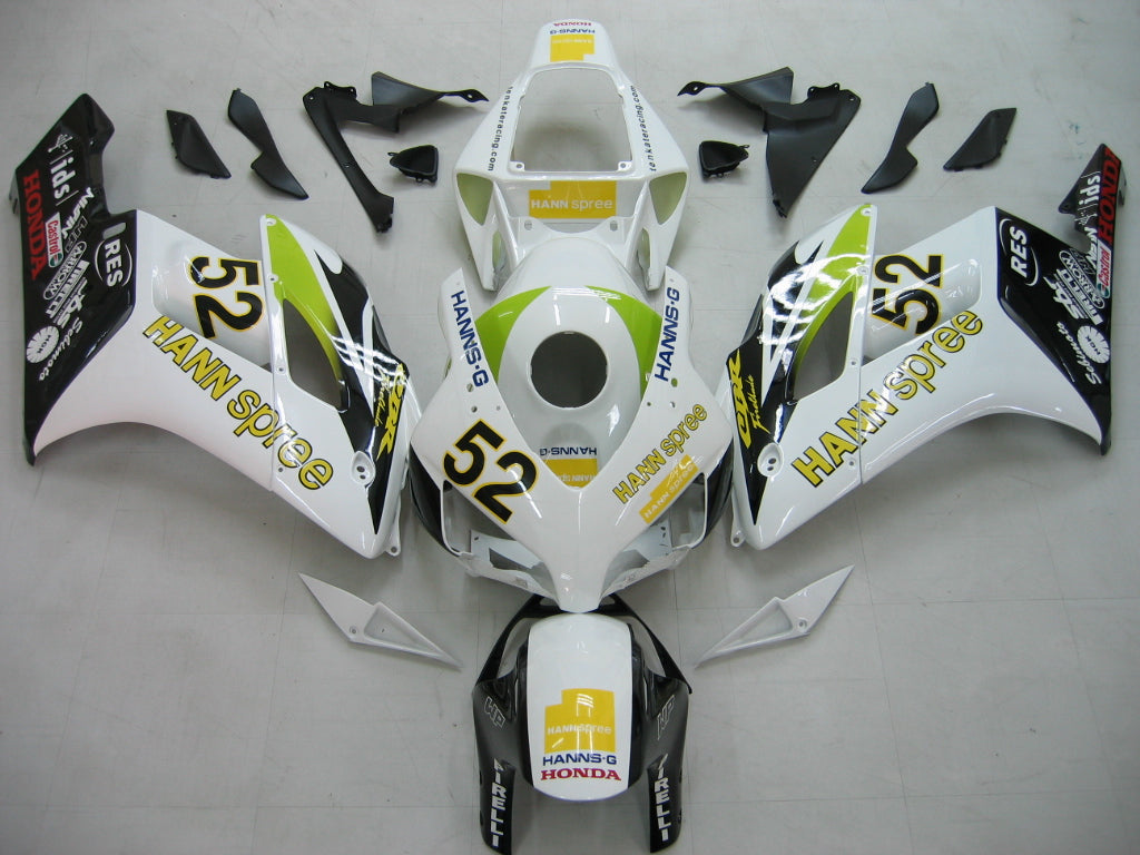 2004-2005 Honda CBR 1000 RR Carénages Amotopart Blanc Noir Carénage des douanes Hannspree Racing