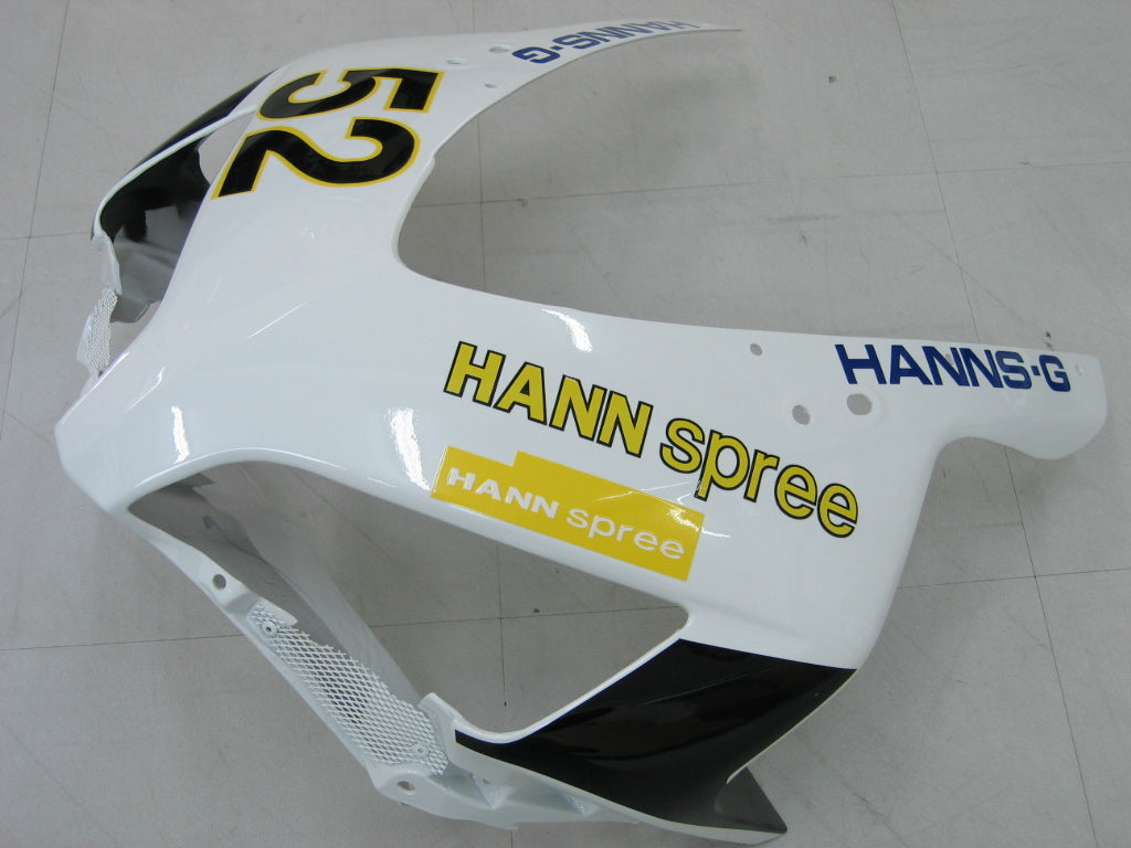 2004-2005 Honda CBR 1000 RR Carénages Amotopart Blanc Noir Carénage des douanes Hannspree Racing