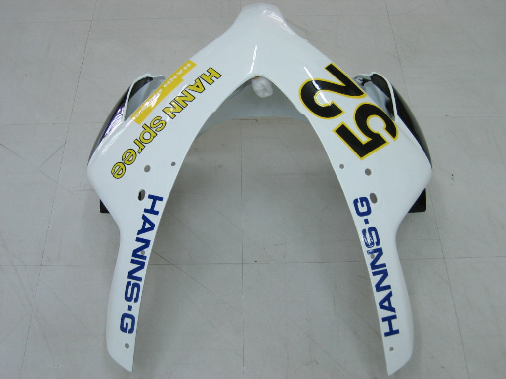 2004-2005 Honda CBR 1000 RR Carénages Amotopart Blanc Noir Carénage des douanes Hannspree Racing