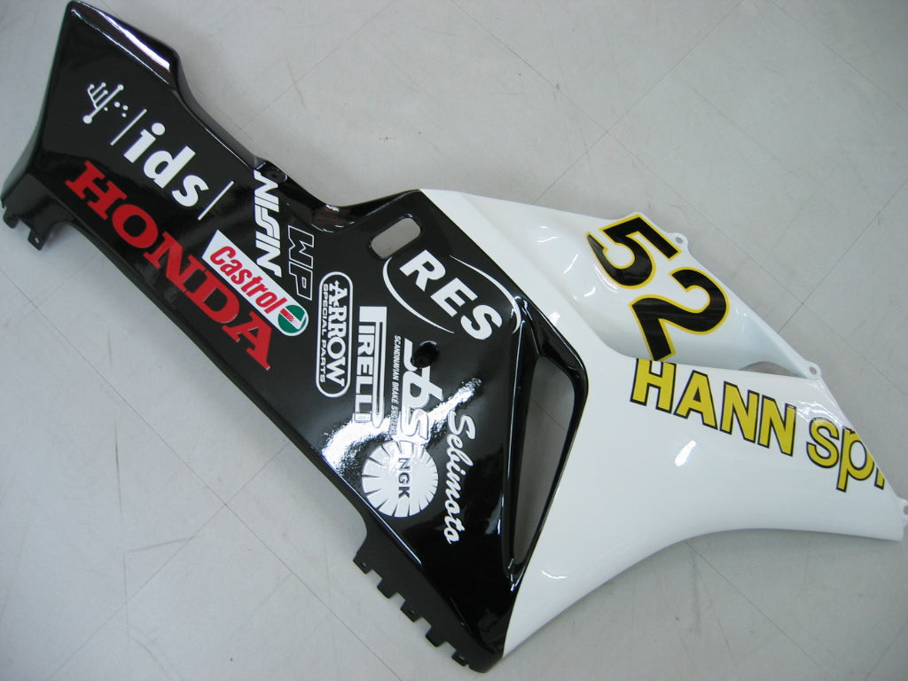 2004-2005 Honda CBR 1000 RR Amotopart stroomlijnkappen Wit Zwart Hannspree Racing Customs kuip