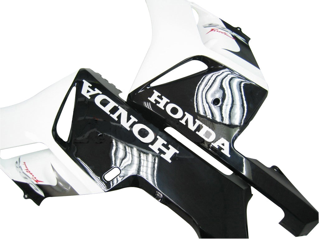 2004-2005 Honda CBR 1000 RR Carénages Amotopart Blanc Noir CBR Racing Customs Carénage