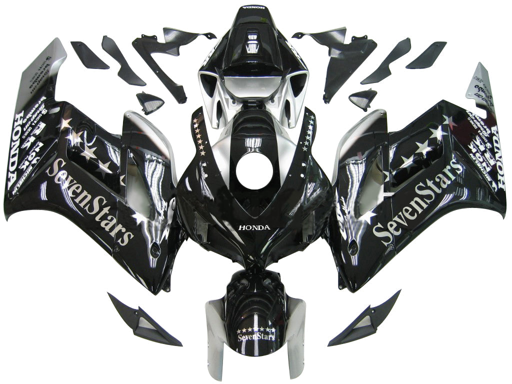 2004-2005 Honda CBR 1000 RR Carénages Amotopart Noir Carénage personnalisé SevenStars Racing