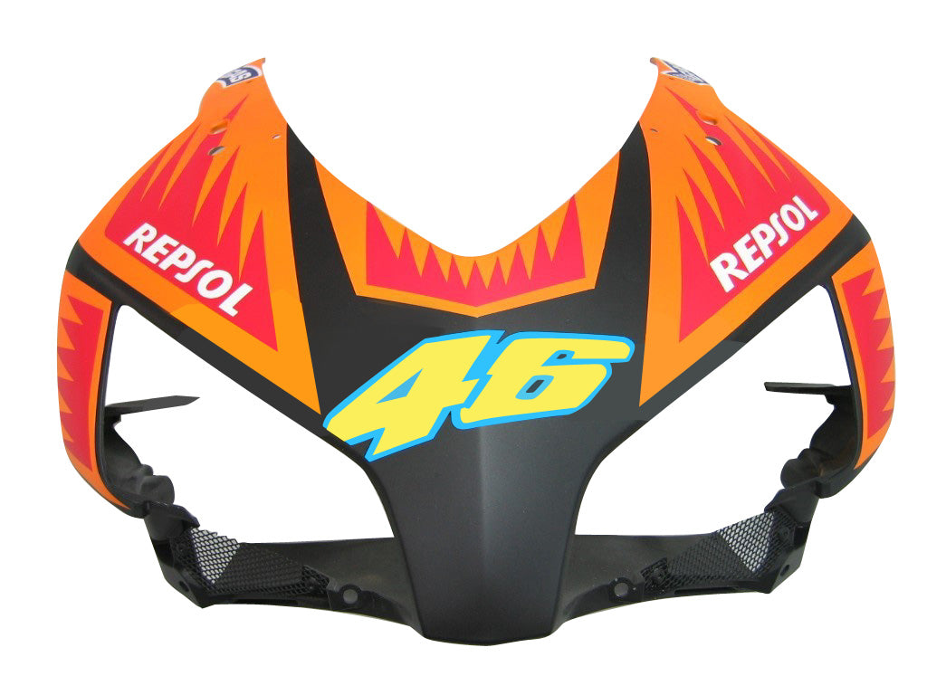 2004-2005 Honda CBR 1000 RR Amotopart stroomlijnkappen zwart oranje Valentino Rossi Racing Customs kuip